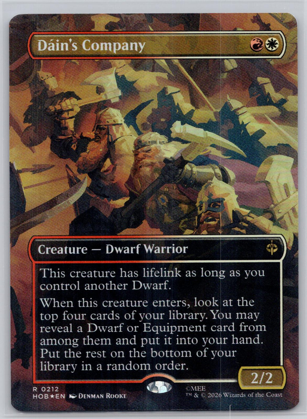 Dain's Company (Borderless) The Hobbit Magic: The Gathering Foil Near Mint