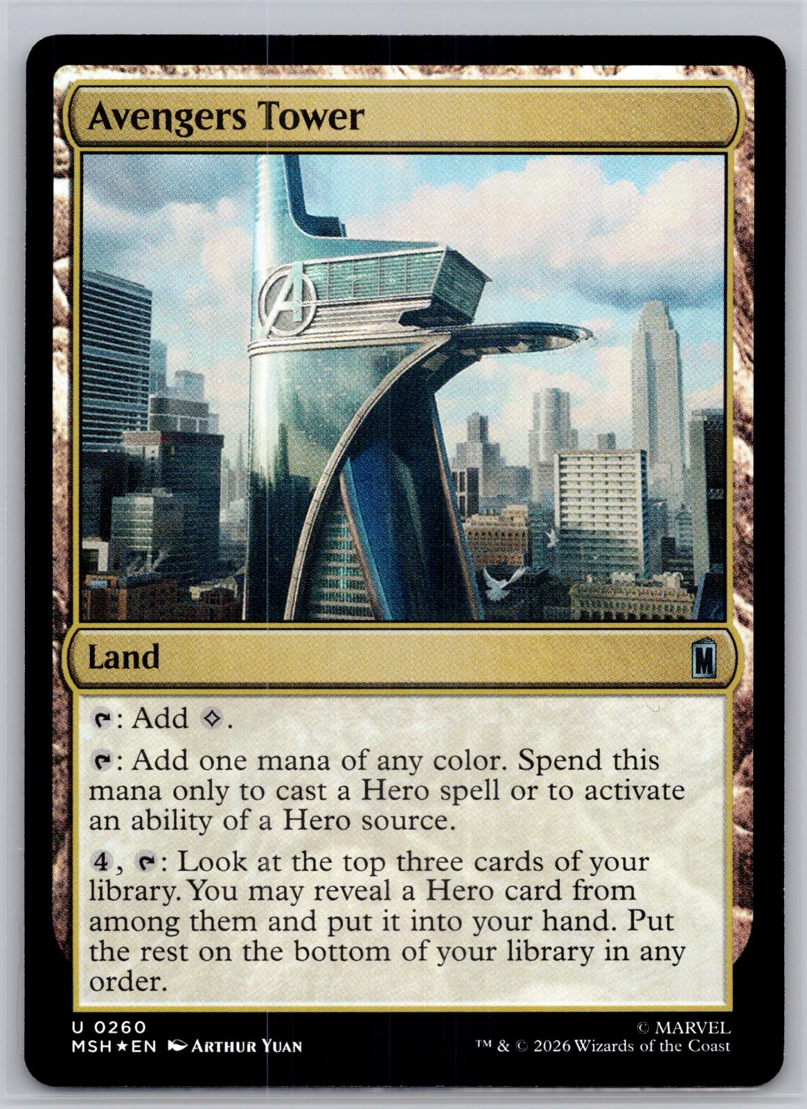 Avengers Tower Marvel Super Heroes Magic: The Gathering Foil Near Mint