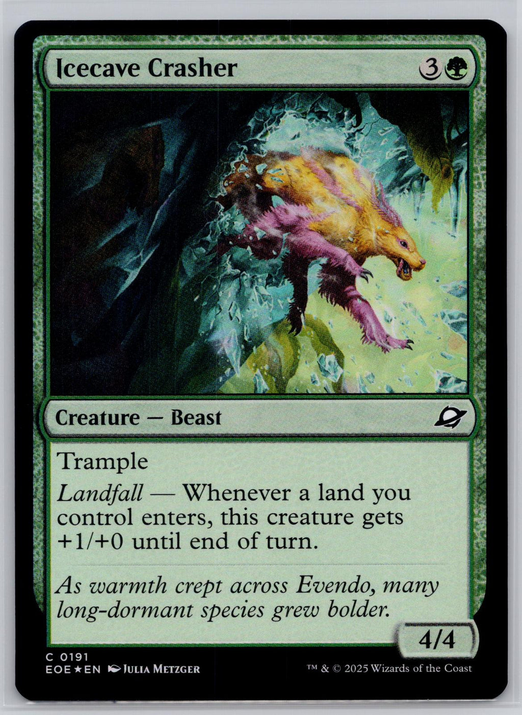 Icecave Crasher Edge of Eternities Magic: The Gathering Foil Near Mint