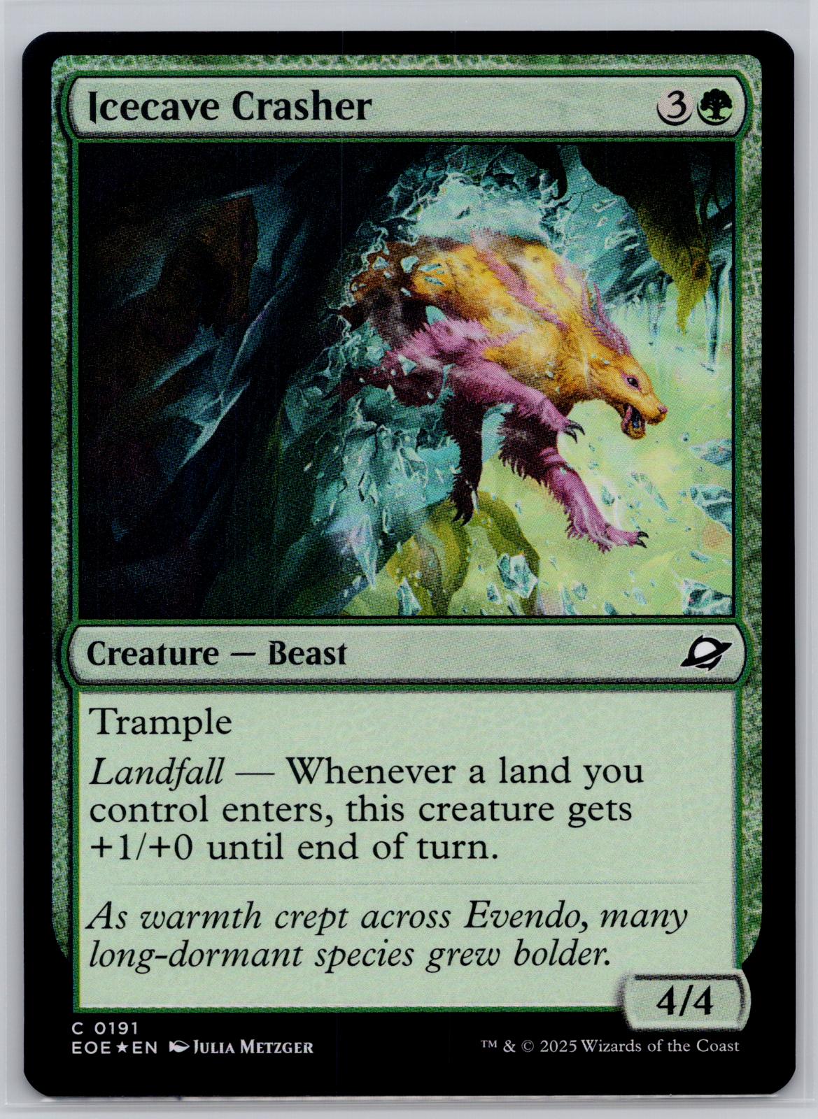 Icecave Crasher Edge of Eternities Magic: The Gathering Foil Near Mint