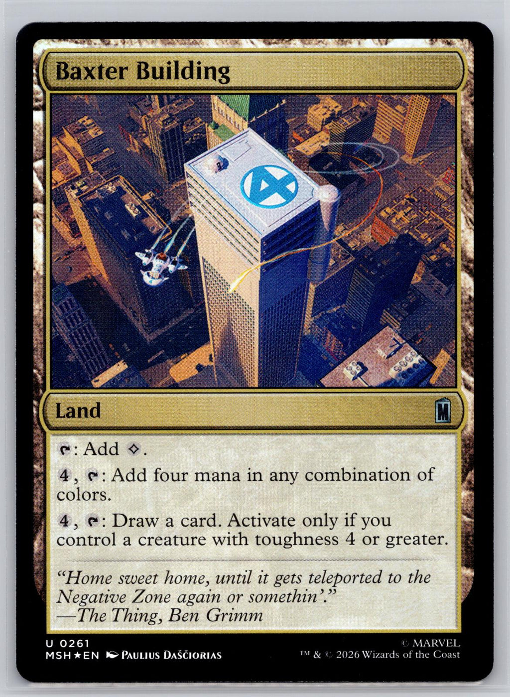 Baxter Building Marvel Super Heroes Magic: The Gathering Foil Near Mint