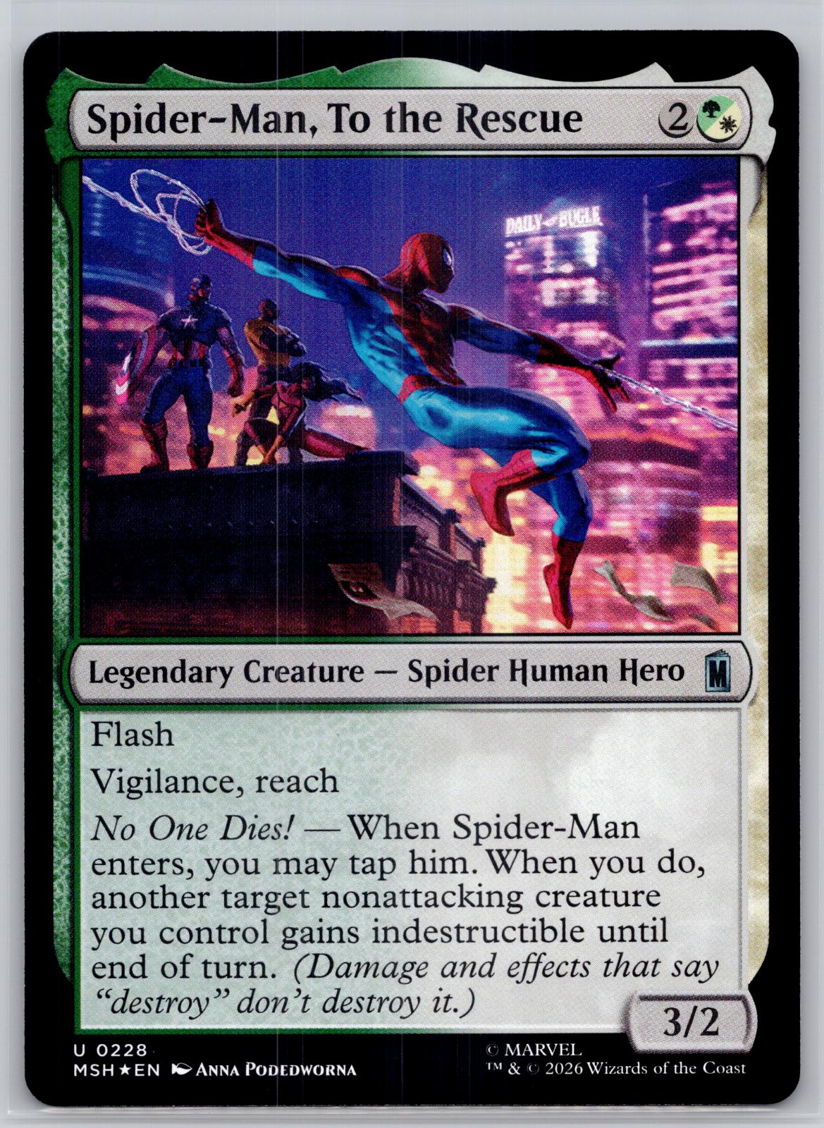 Spider-Man, To the Rescue Marvel Super Heroes Magic: The Gathering Foil NM