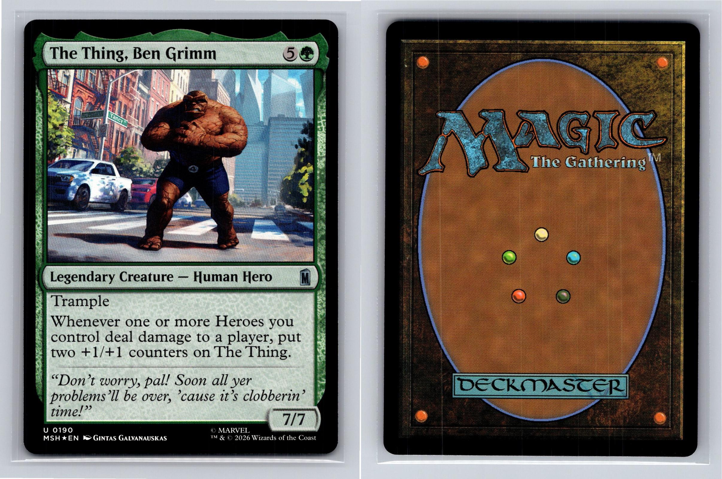 The Thing, Ben Grimm Marvel Super Heroes Magic: The Gathering Foil Near Mint