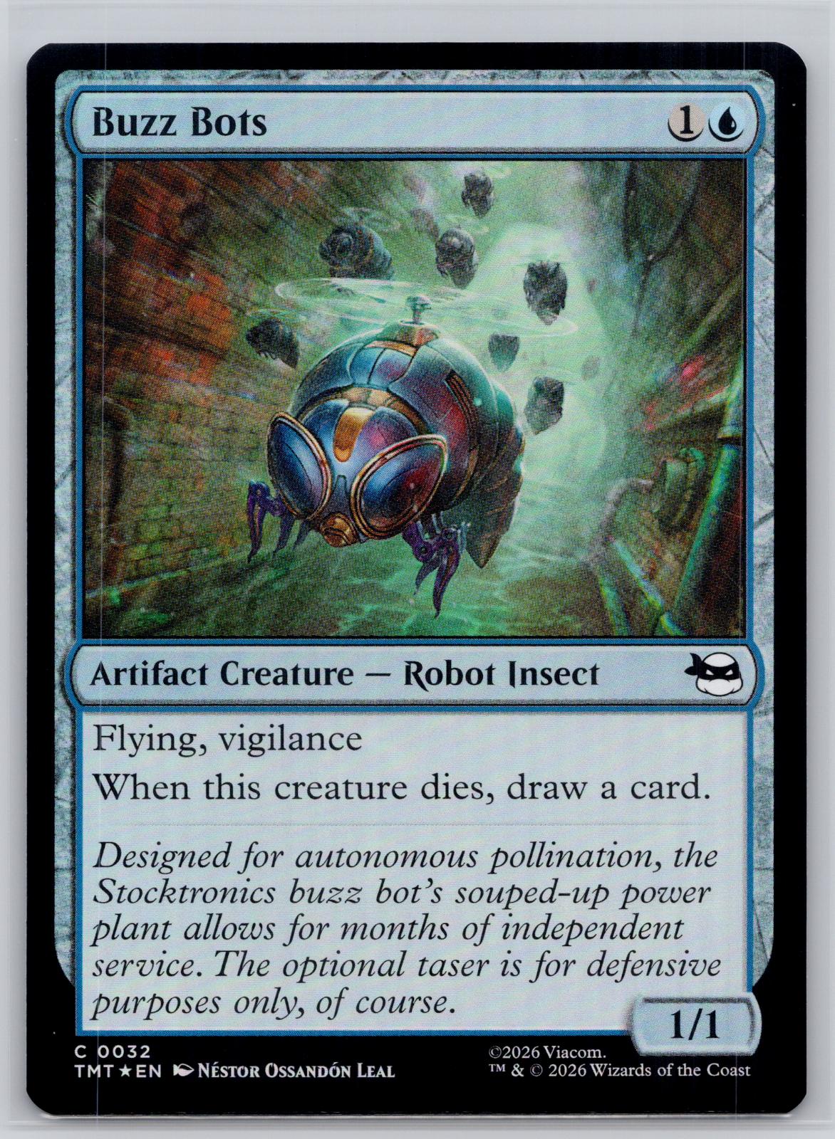 Buzz Bots Teenage Mutant Ninja Turtles Magic: The Gathering Foil Near Mint