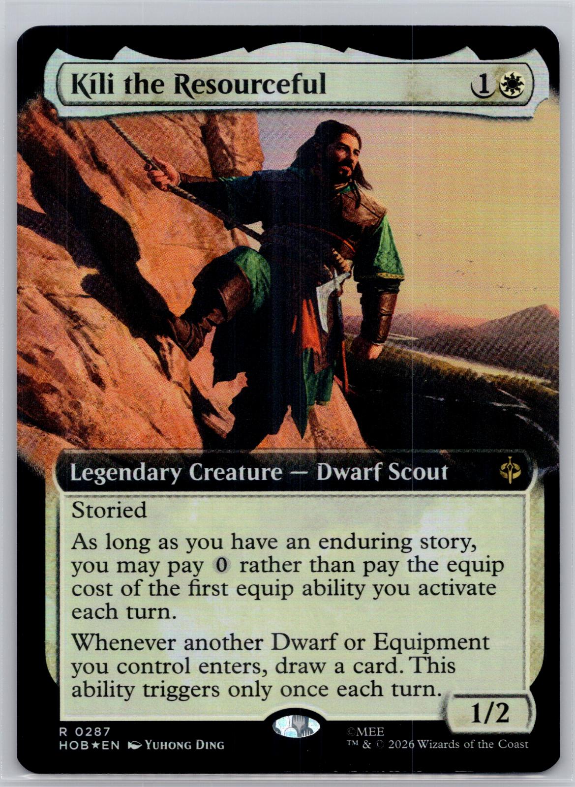 Kili the Resourceful (Extended Art) The Hobbit Magic: The Gathering Foil NM
