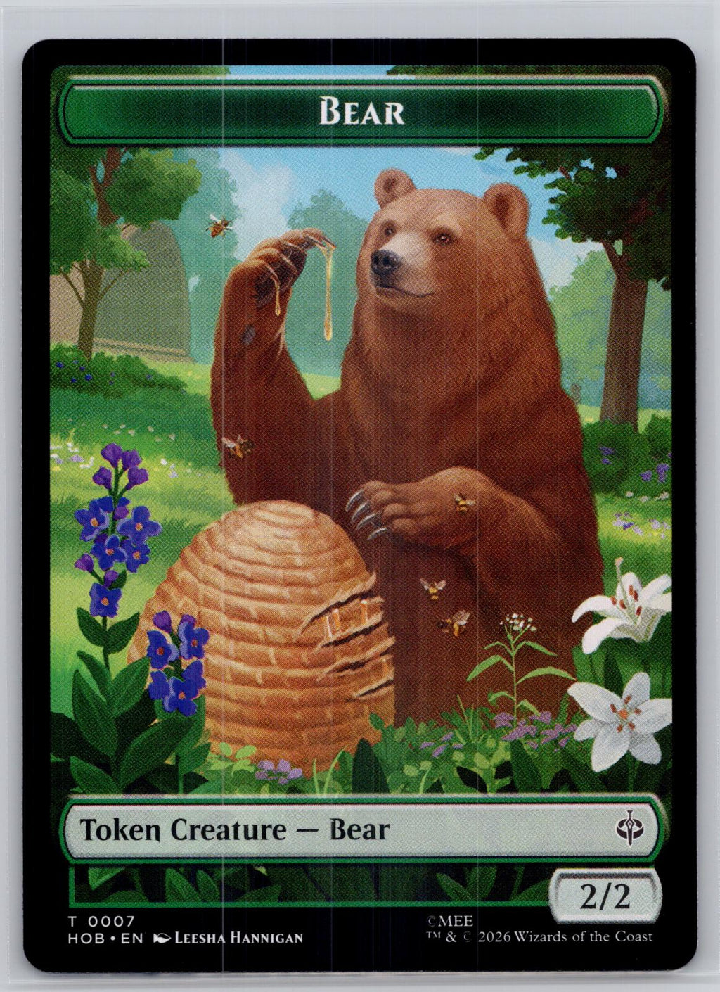 Stone Boulder // Bear Double-Sided Token The Hobbit Magic: The Gathering NM