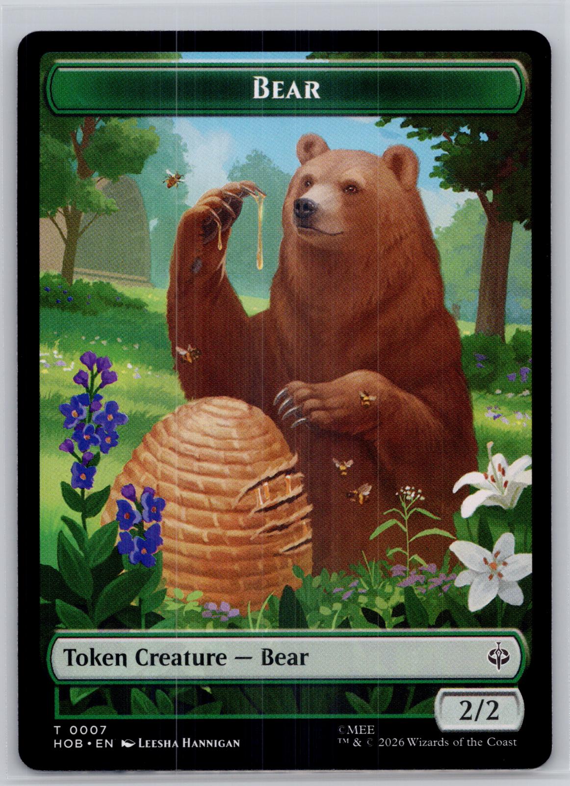 Stone Boulder // Bear Double-Sided Token The Hobbit Magic: The Gathering NM