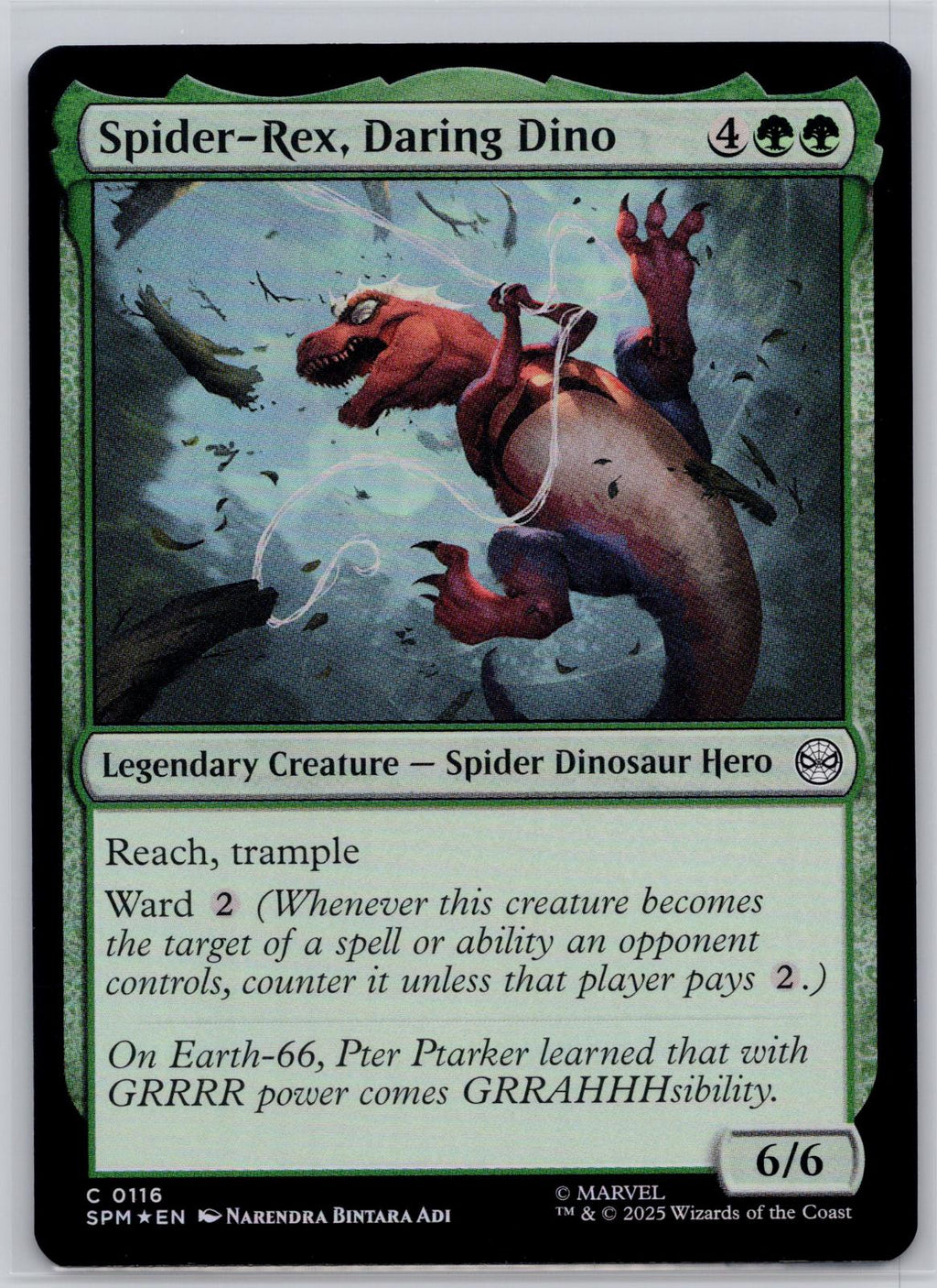 Spider-Rex, Daring Dino Marvel's Spider-Man Magic: The Gathering Foil Near Mint