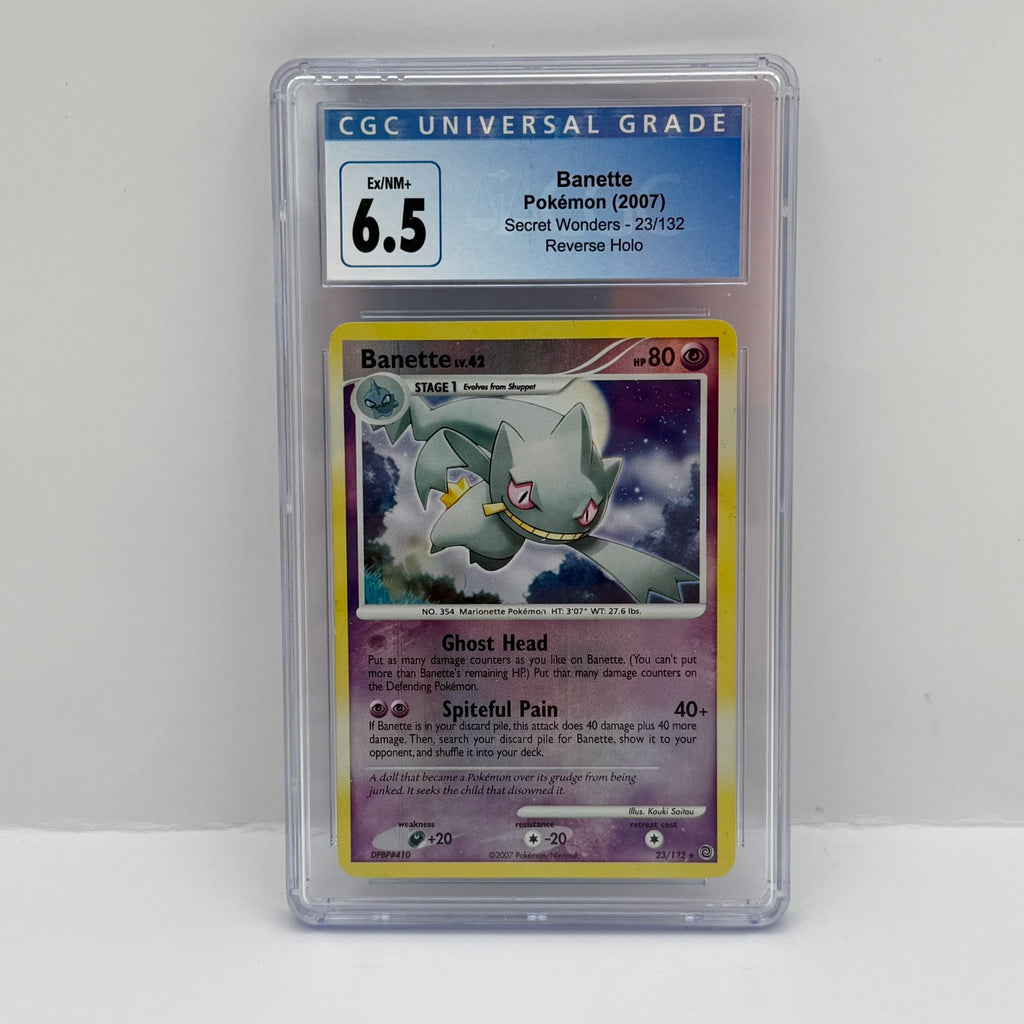 Banette 2007 Pokemon Secret Wonders #23 Reverse Holo CGC 6.5 Ex/NM+