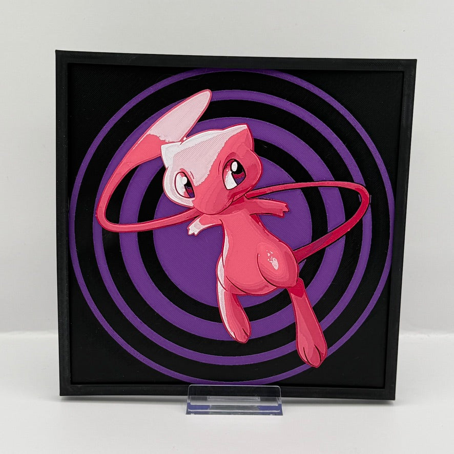 Mewtwo — Framed Filament Art Display Piece