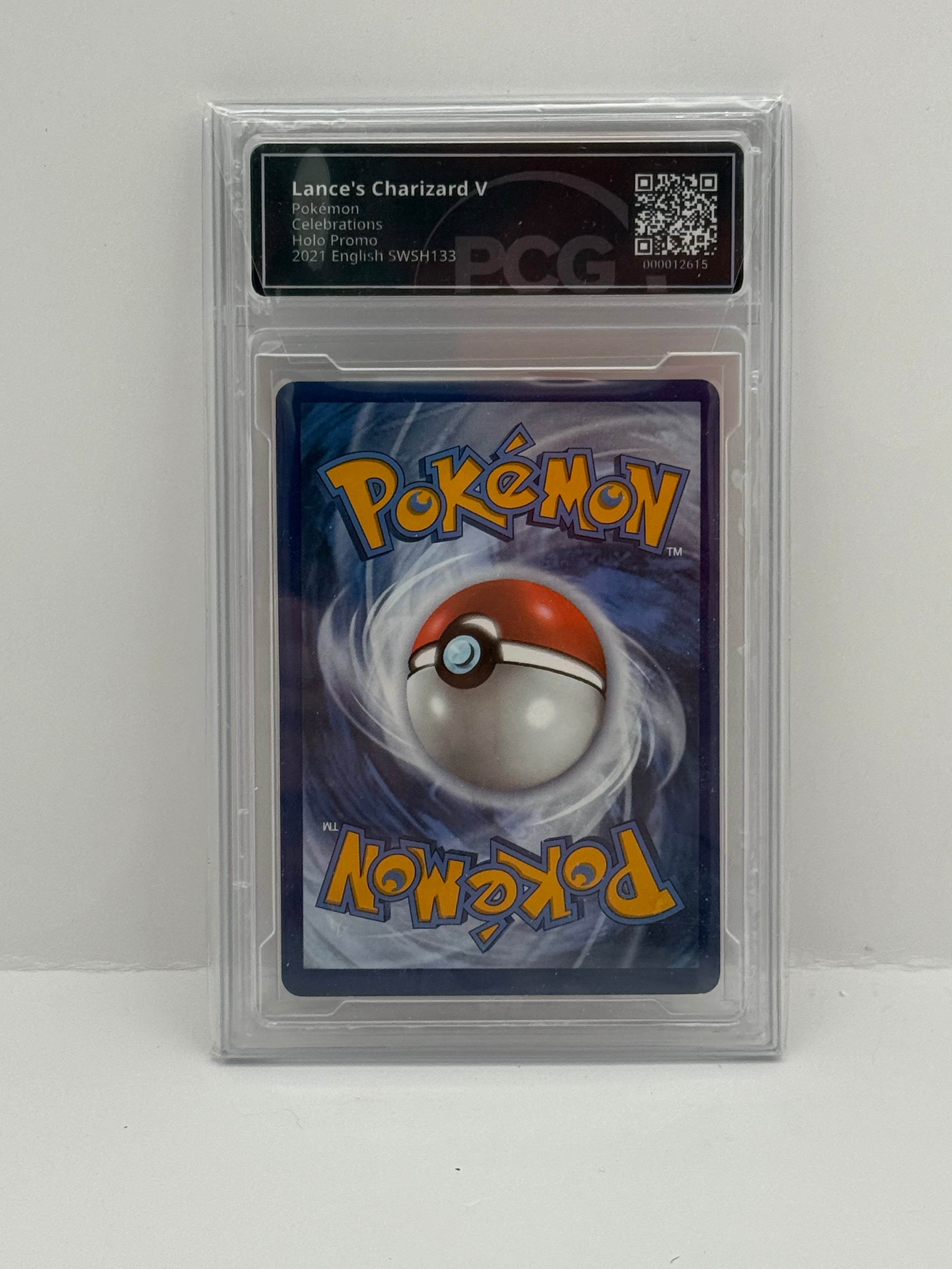 Lance's Charizard V Celebrations Holo Promo SWSH133 PCG 8.5 NM-Mint