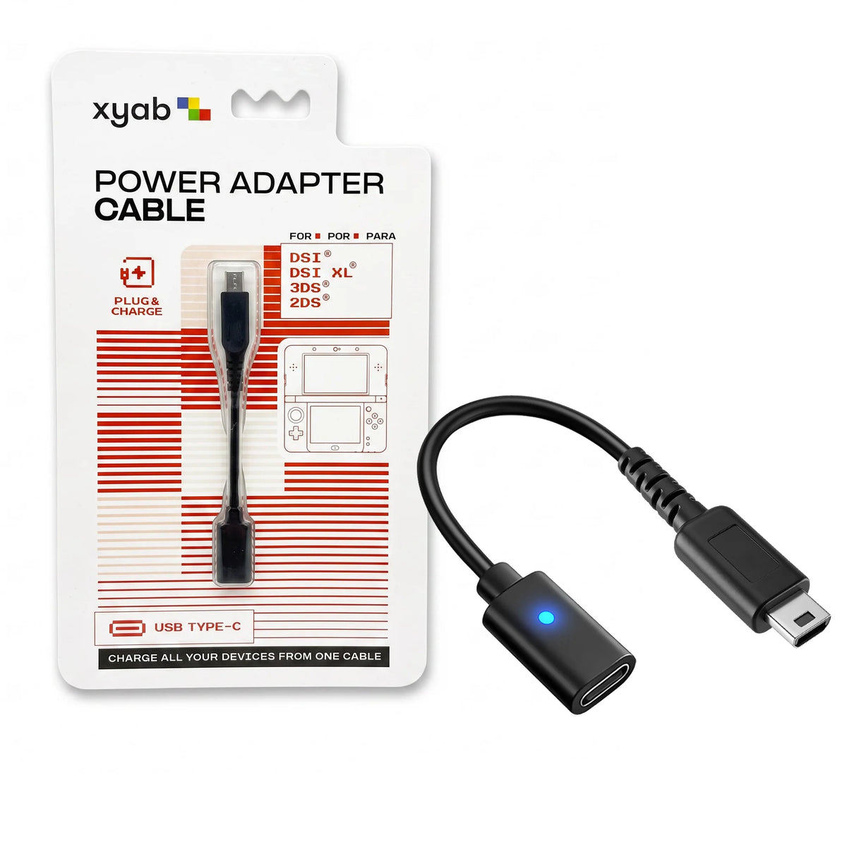 Nintendo DSi / DSi XL / 3DS / 2DS USB-C Power Adapter Cable