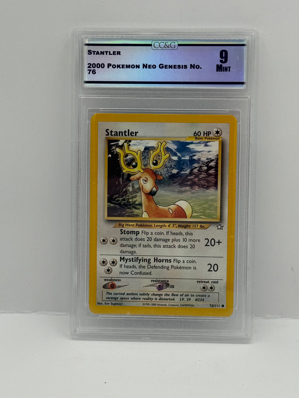 Stantler 2000 Pokemon Neo Genesis #76 CC&G 9 Mint
