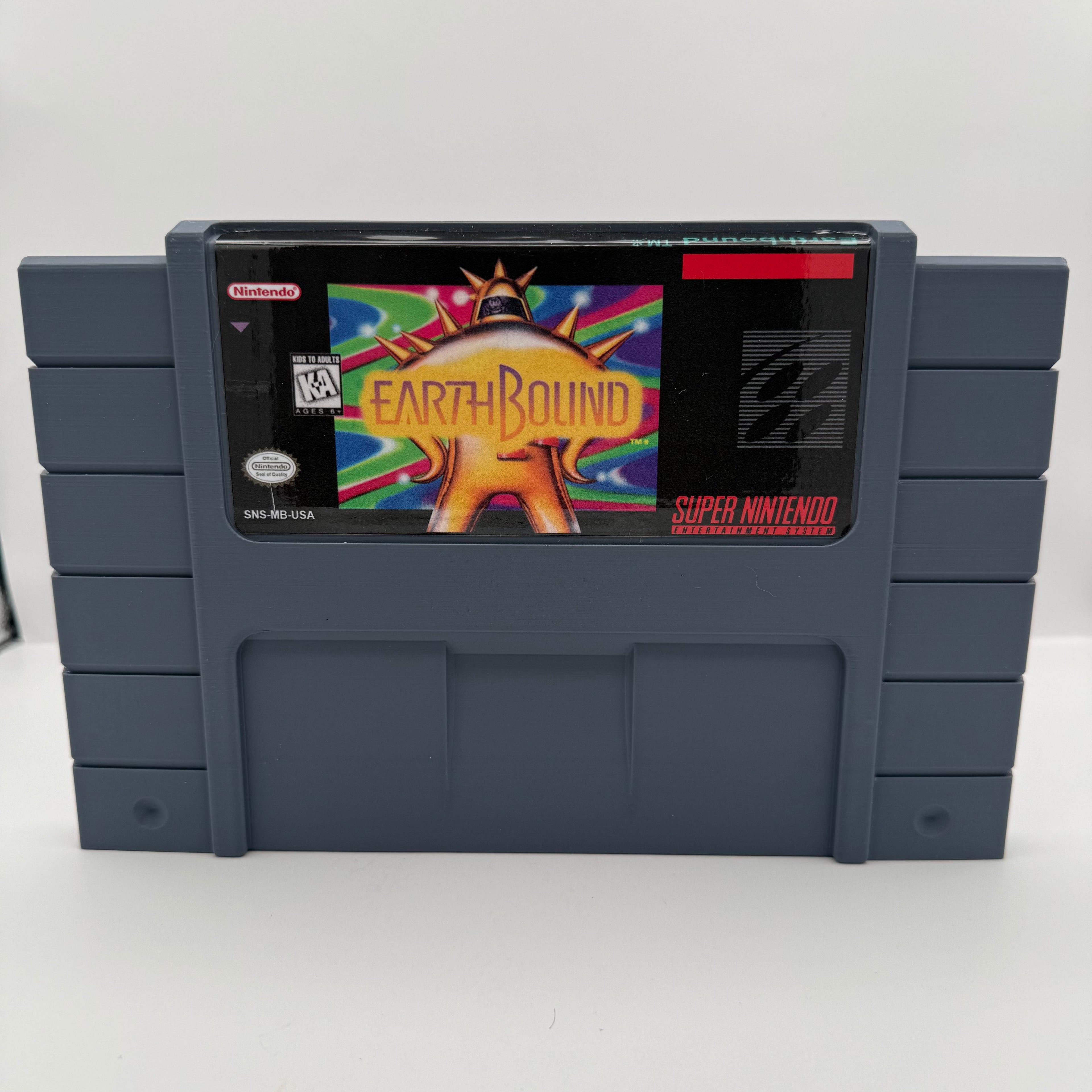 Earthbound Giant SNES Cartridge — 3D Printed Display Piece