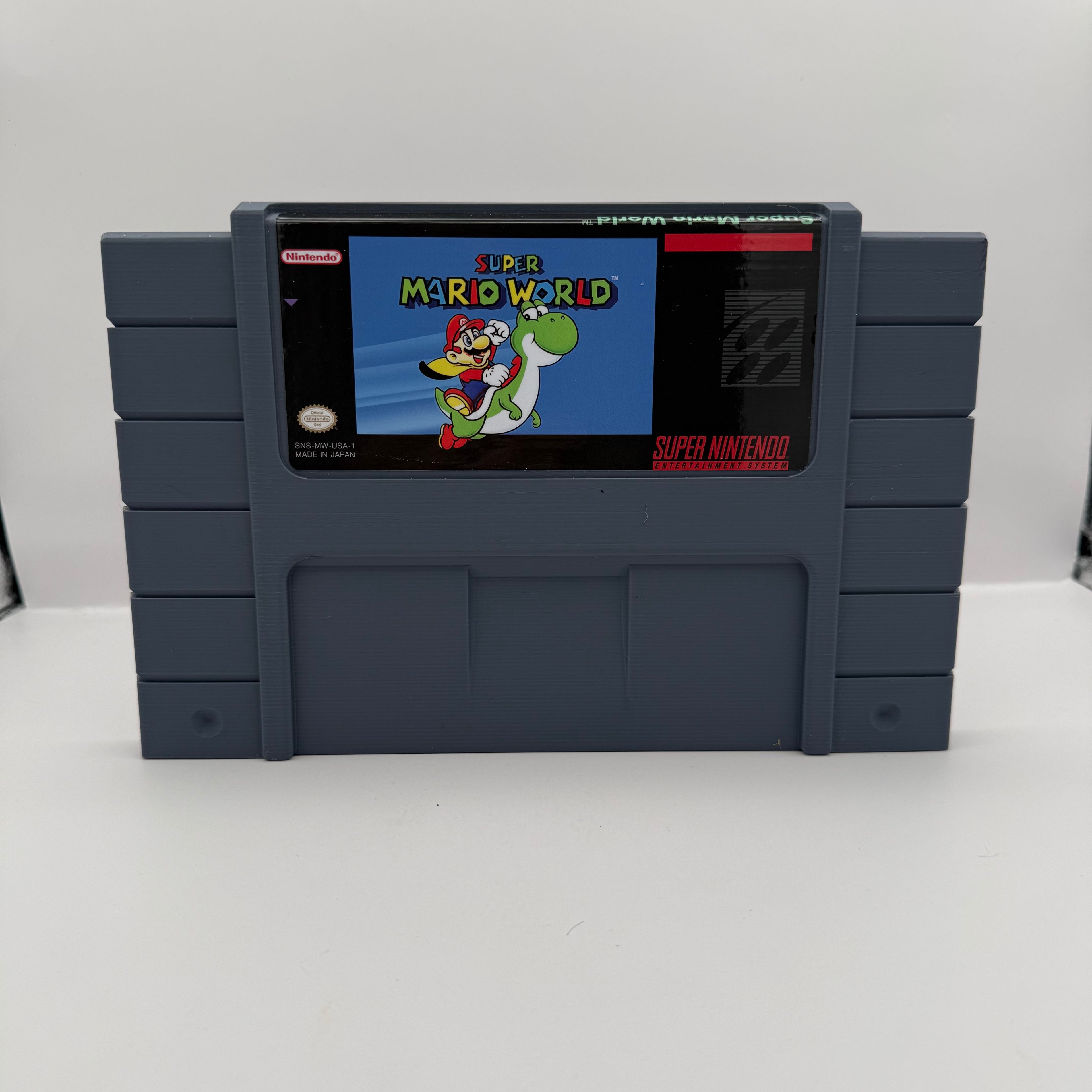Super Mario World Giant SNES Cartridge — 3D Printed Display Piece