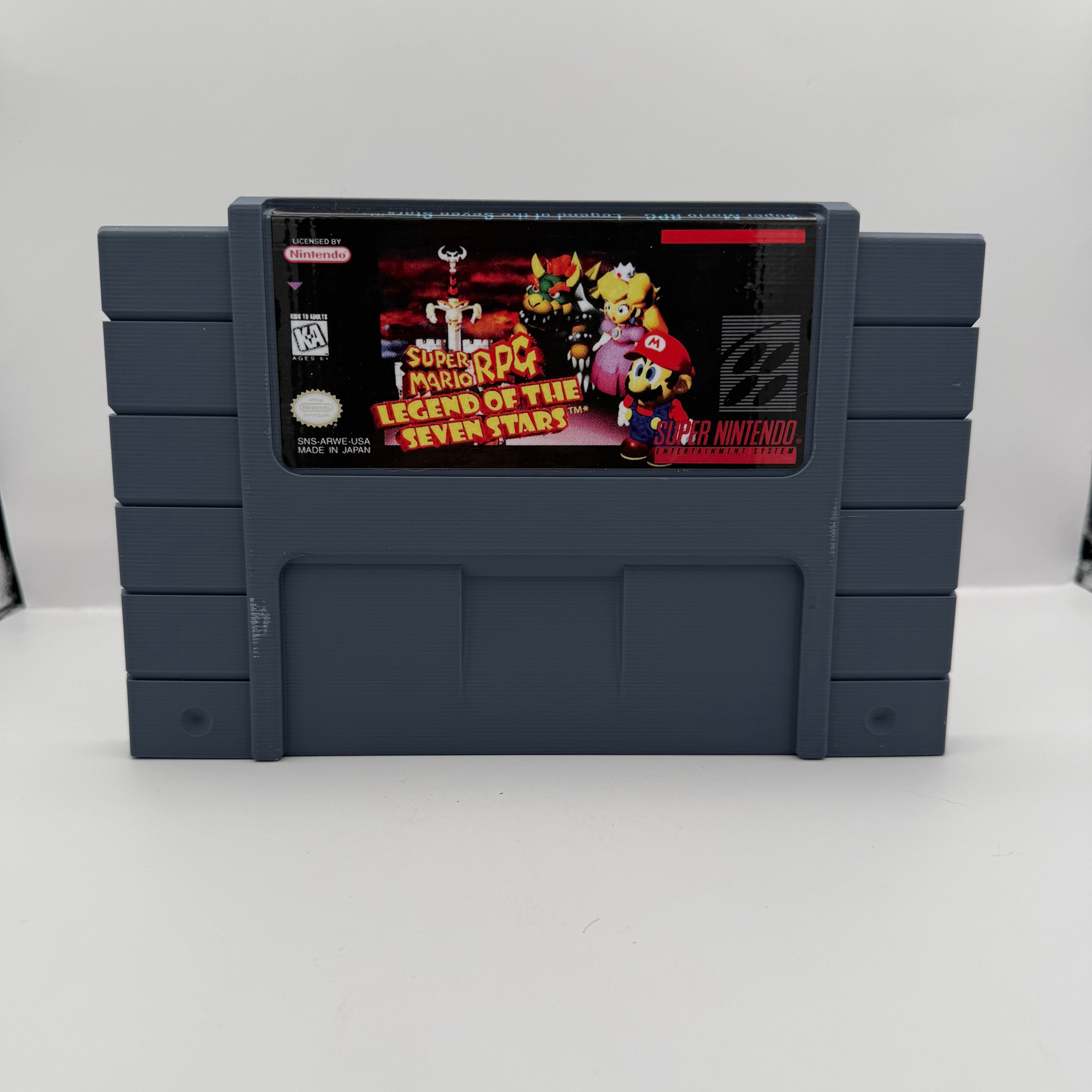 Super Mario RPG Giant SNES Cartridge — 3D Printed Display Piece