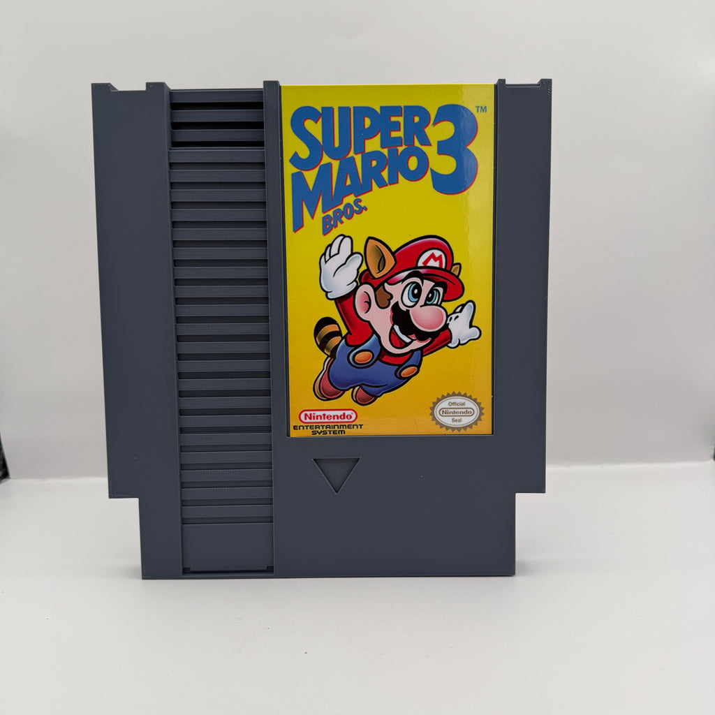 Cartouche NES géante Super Mario Bros. 3 — Pièce de présentation imprimée en 3D