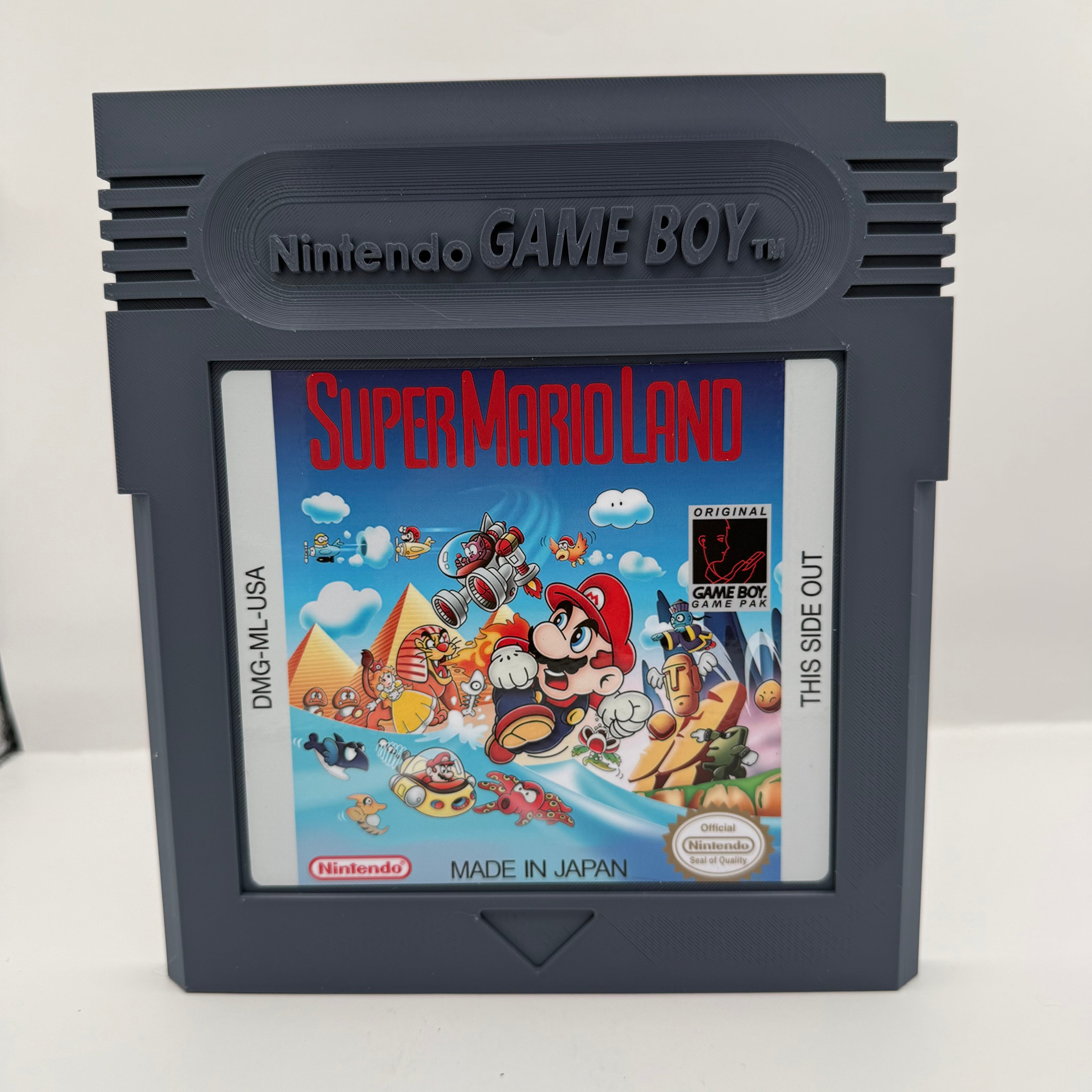 Super Mario Land Giant GameBoy Cartridge — 3D Printed Display Piece