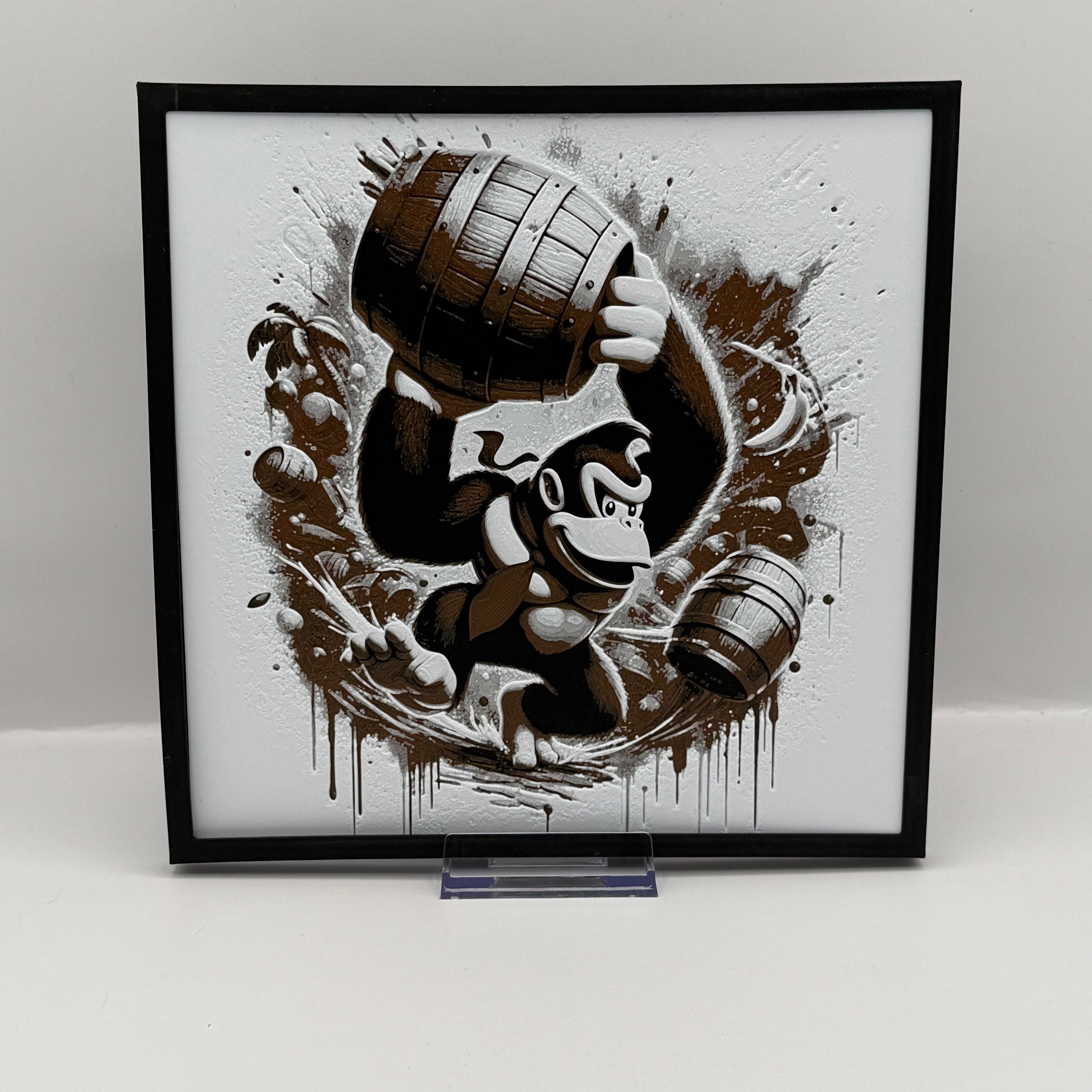 Donkey Kong Filament Painting (Framed)