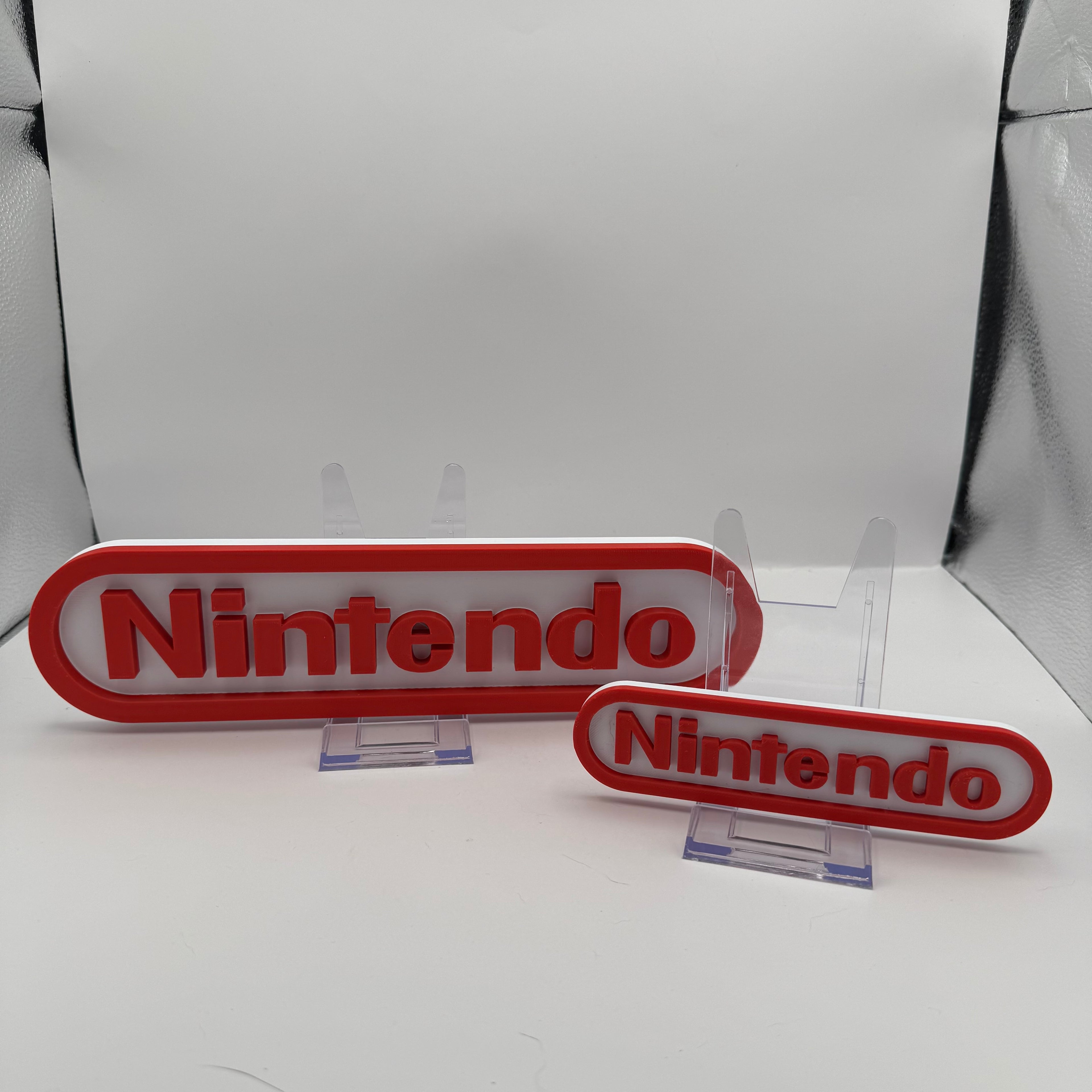 Logo ovale Nintendo – Impression 3D (blanc)