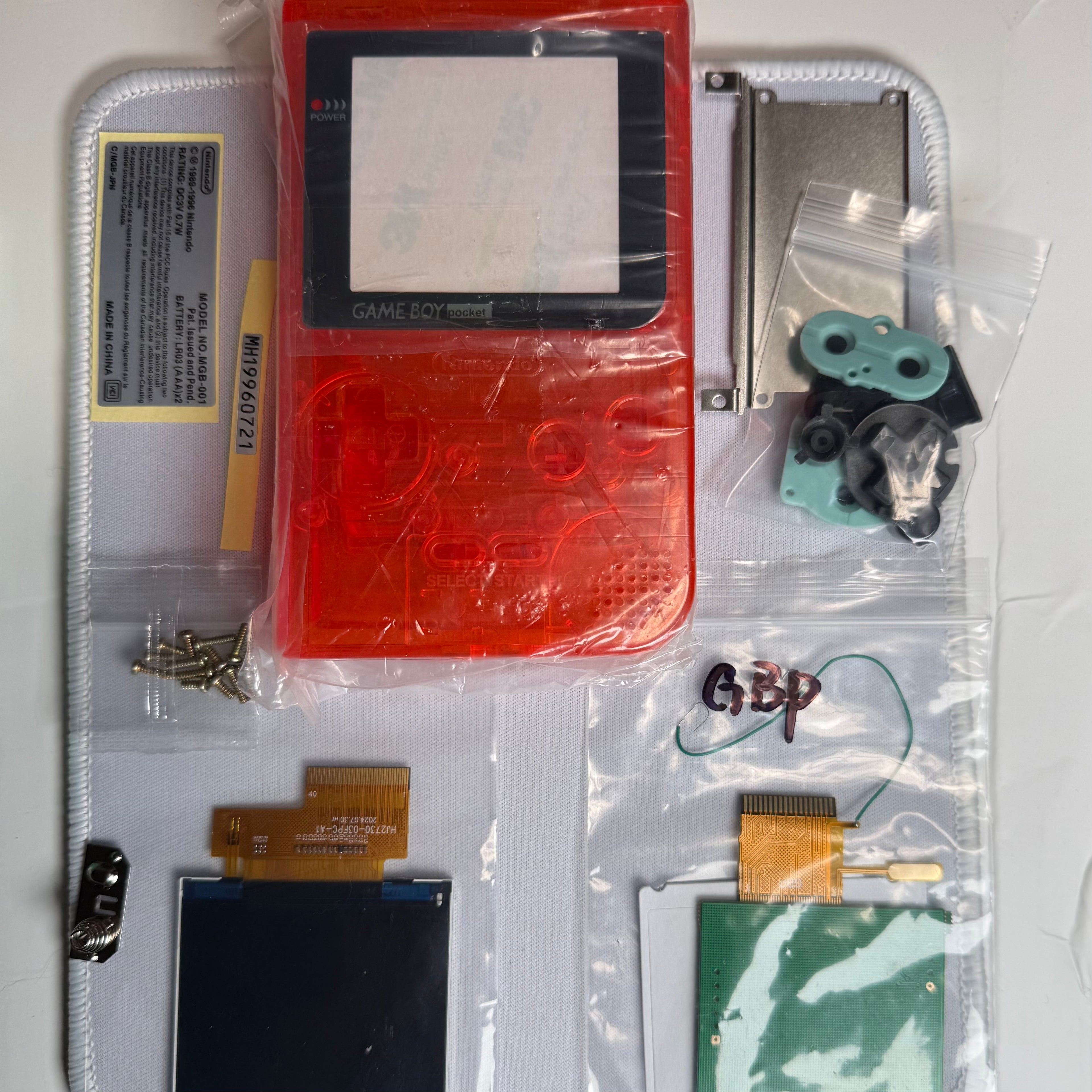 Game Boy Pocket IPS Screen Mod Kit