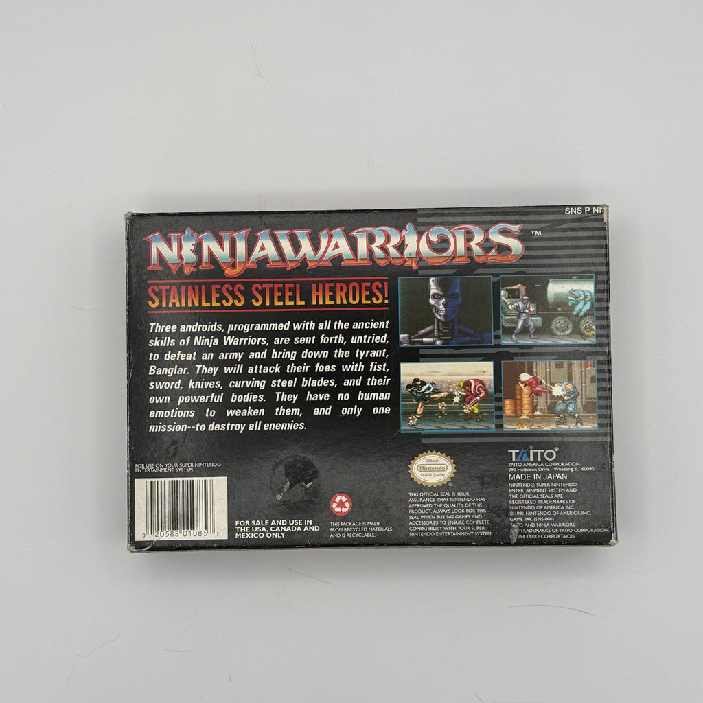 The Ninja Warriors - SNES CIB (Complete In Box) w/ All Inserts