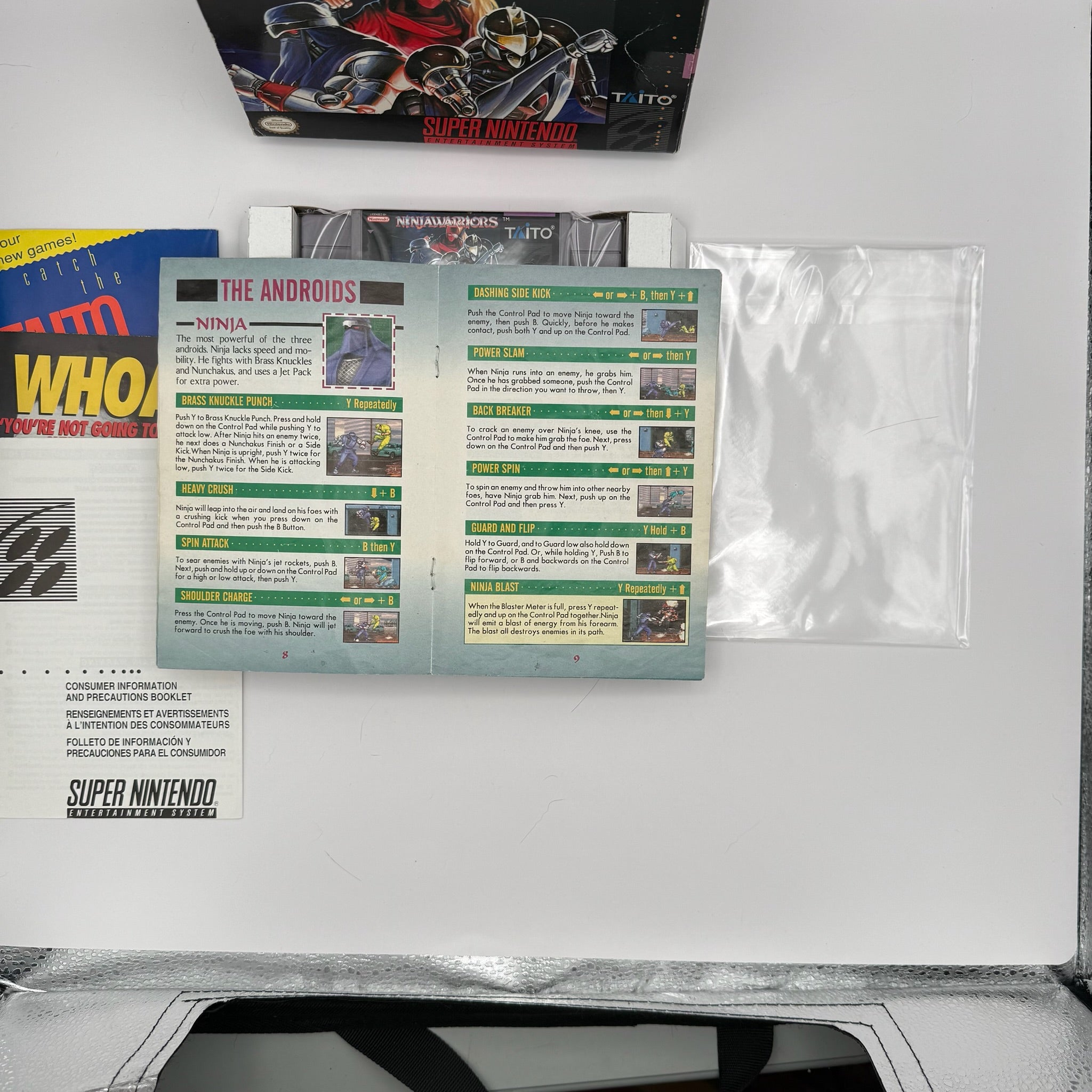 The Ninja Warriors - SNES CIB (Complete In Box) w/ All Inserts