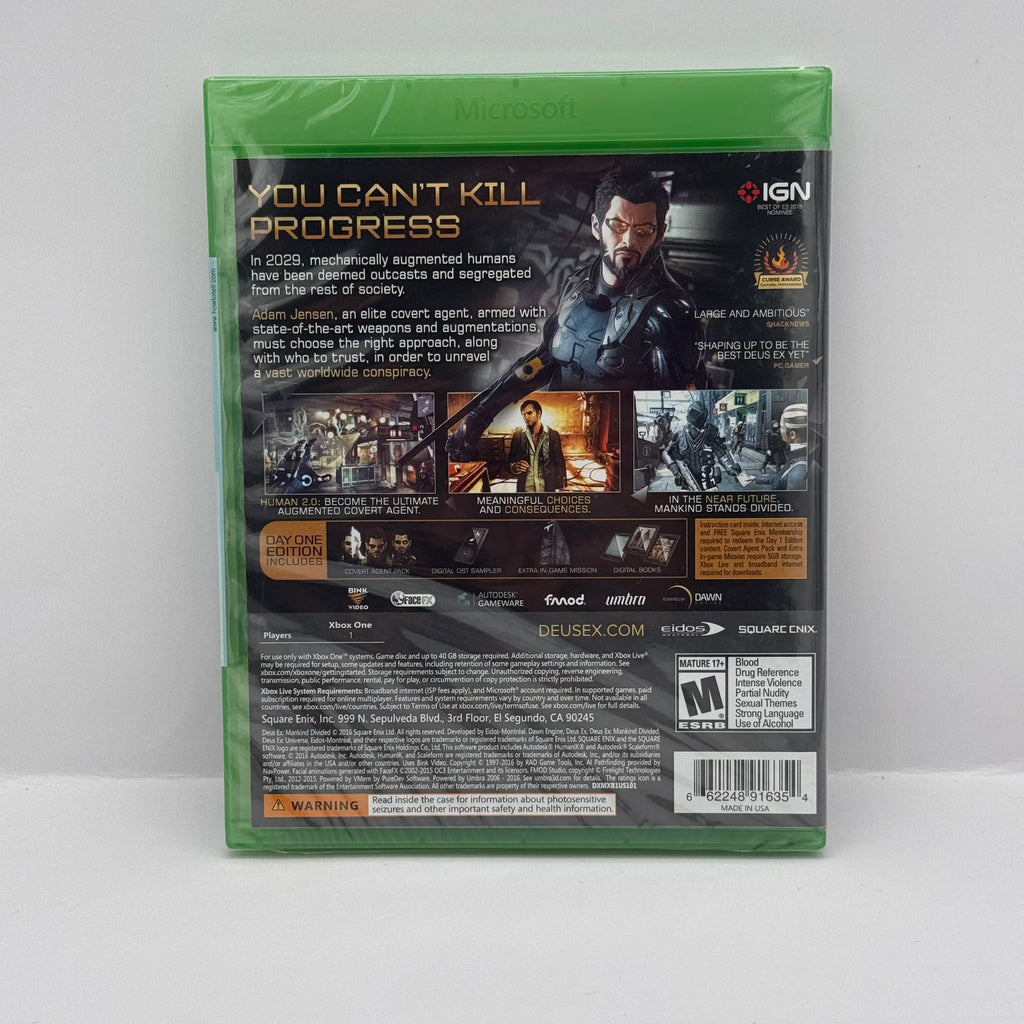 Deus Ex: Mankind Divided - Day One Edition - Xbox One (Brand New Sealed)