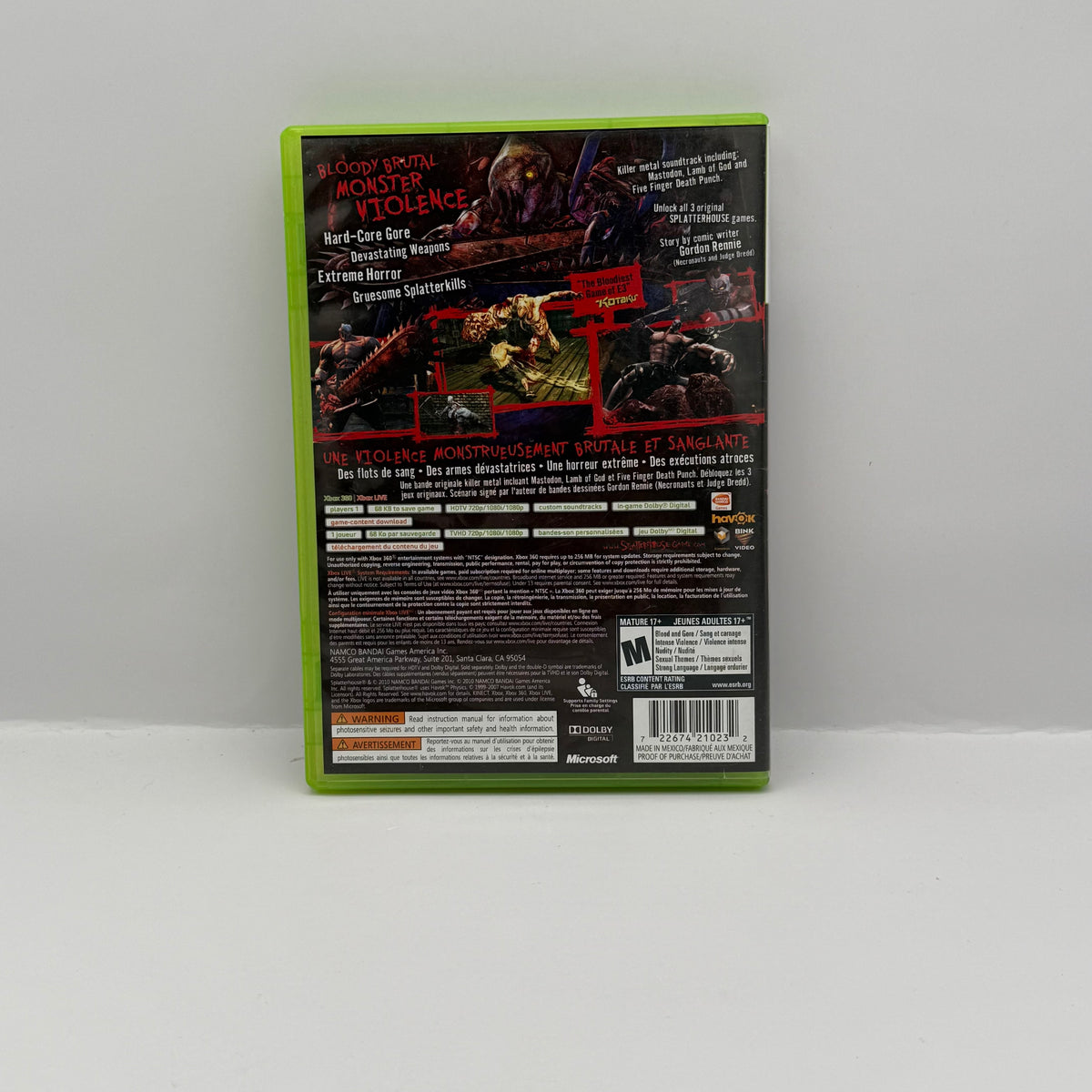 Splatterhouse - Xbox 360 - CIB