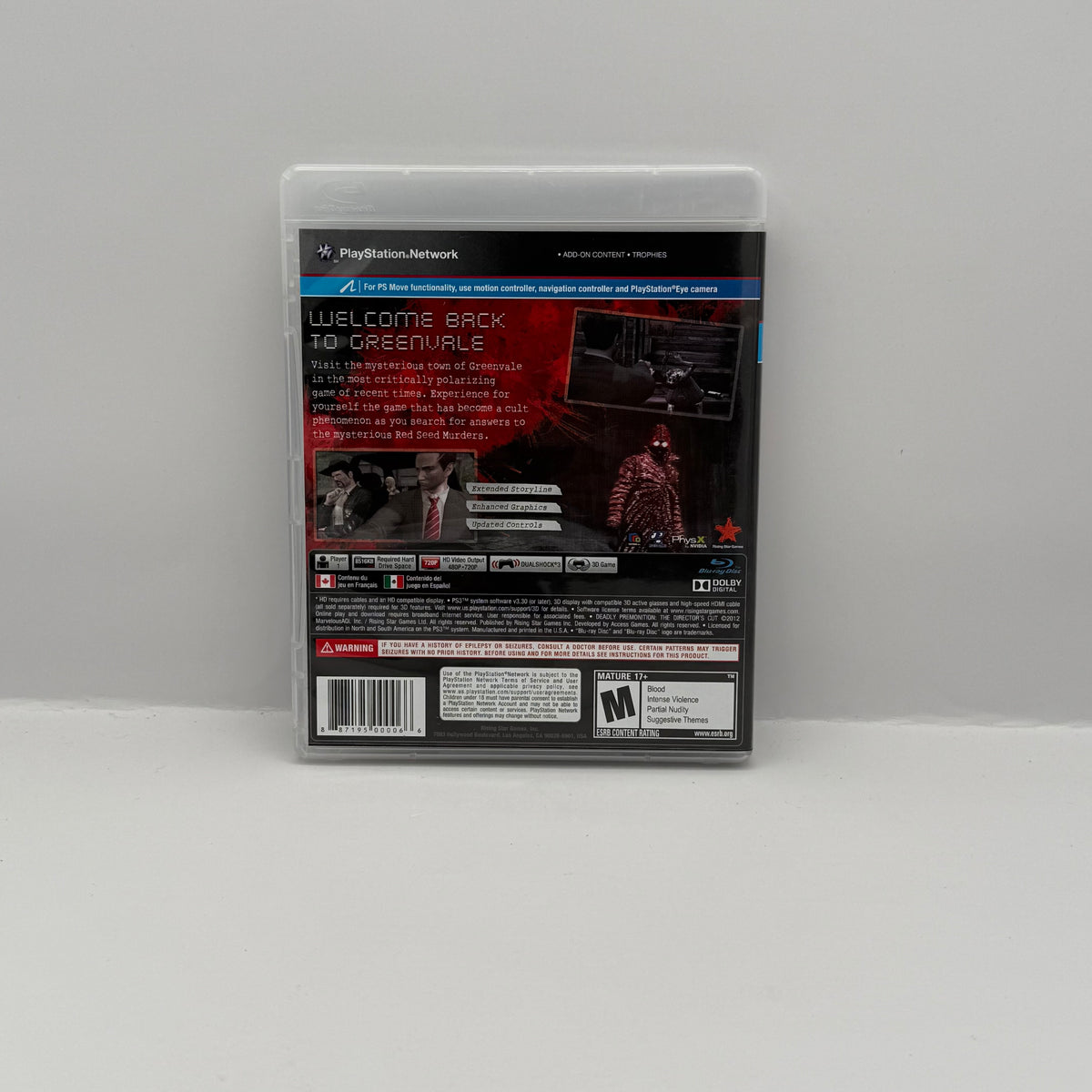 Deadly Premonition: The Director's Cut - PS3 - CIB