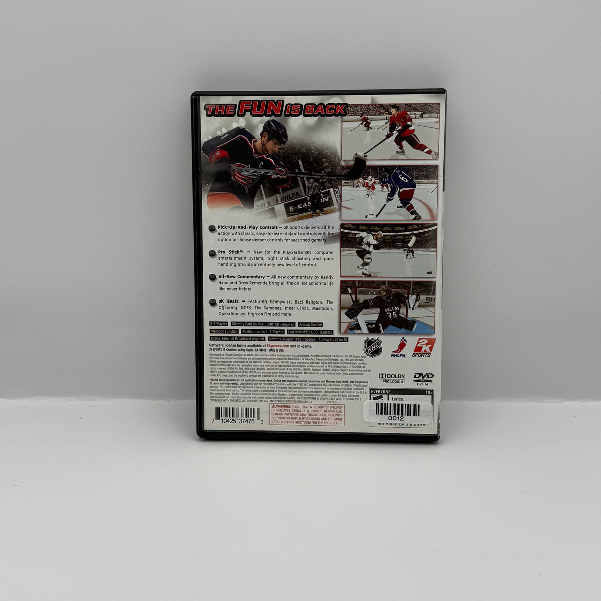 NHL 2K9 - PS2 - CIB
