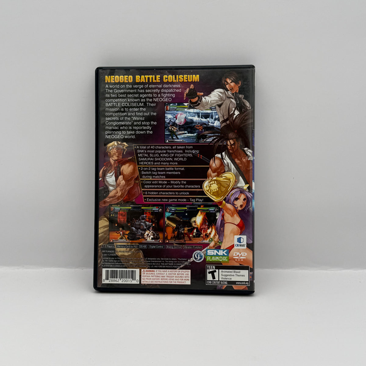 NeoGeo Battle Coliseum - PS2 - CIB