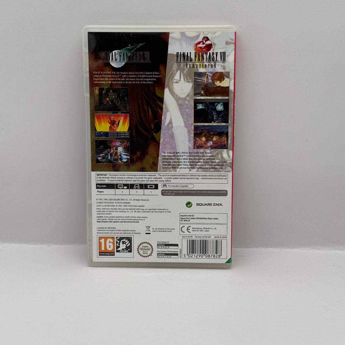 Final Fantasy VII & Final Fantasy VIII Remastered Twin Pack (PAL) - Nintendo Switch - CIB