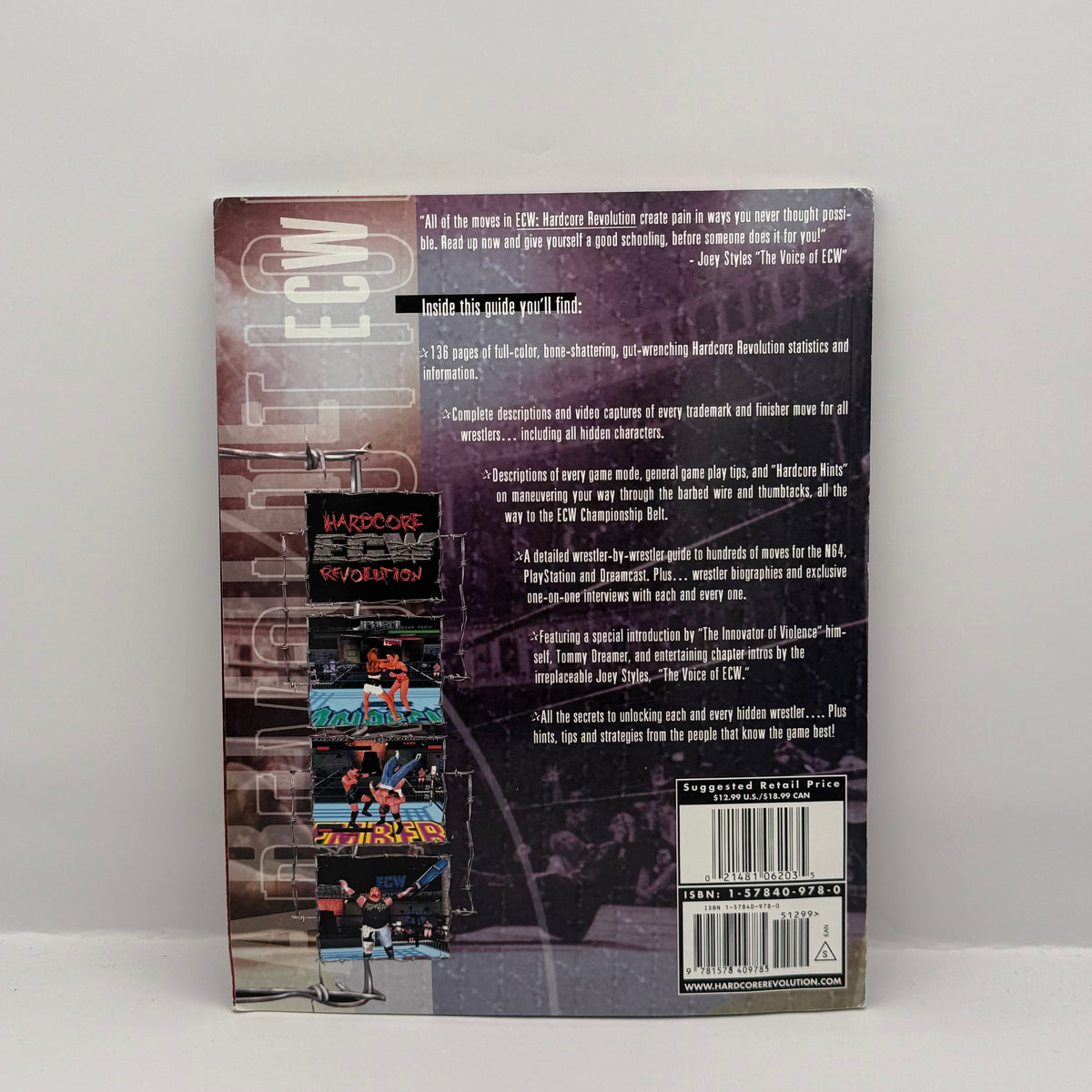 ECW Hardcore Revolution - Acclaim Official Strategy Guide (PS1/N64/Dreamcast) - New