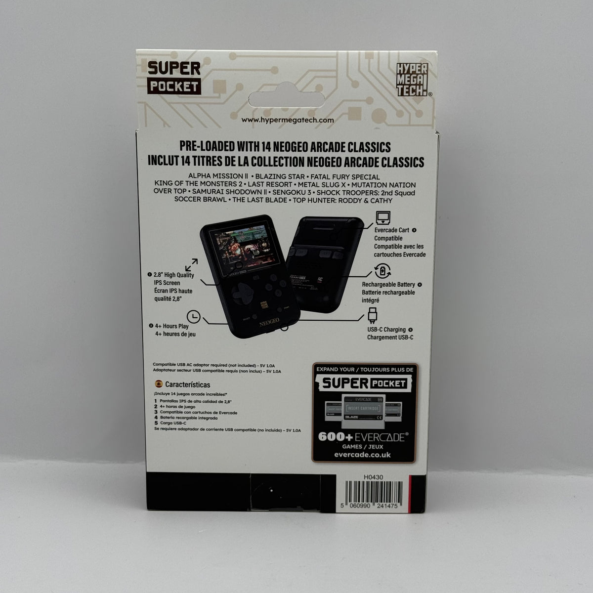 Super Pocket Neo Geo Edition Handheld Console - New Sealed