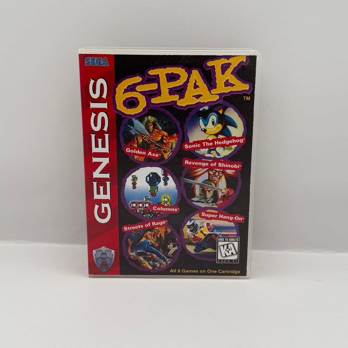 6-Pak Custom Game Case - Sega Genesis (Case Only, No Game)