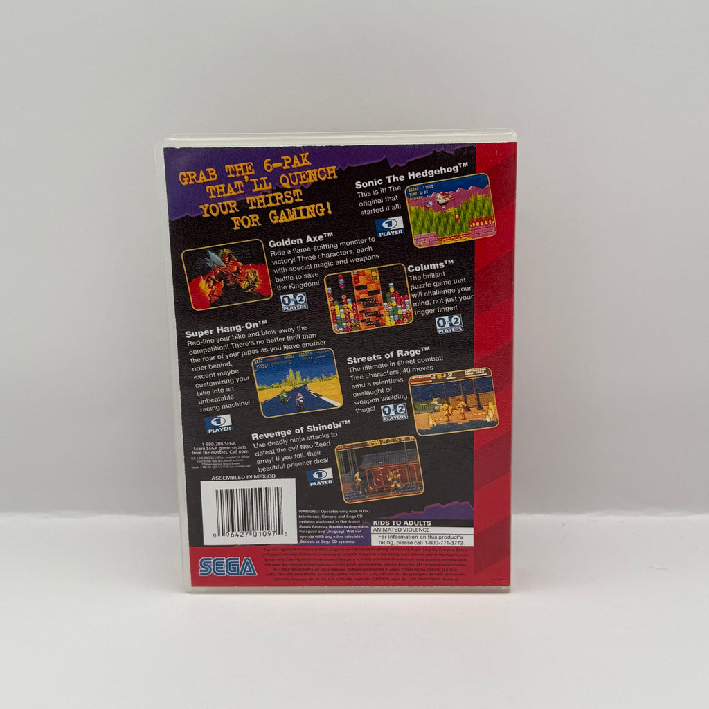 6-Pak Custom Game Case - Sega Genesis (Case Only, No Game)