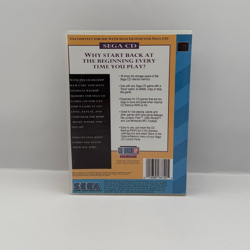 CD Backup RAM Cart Custom Game Case - Sega CD (Case Only, No Cart)