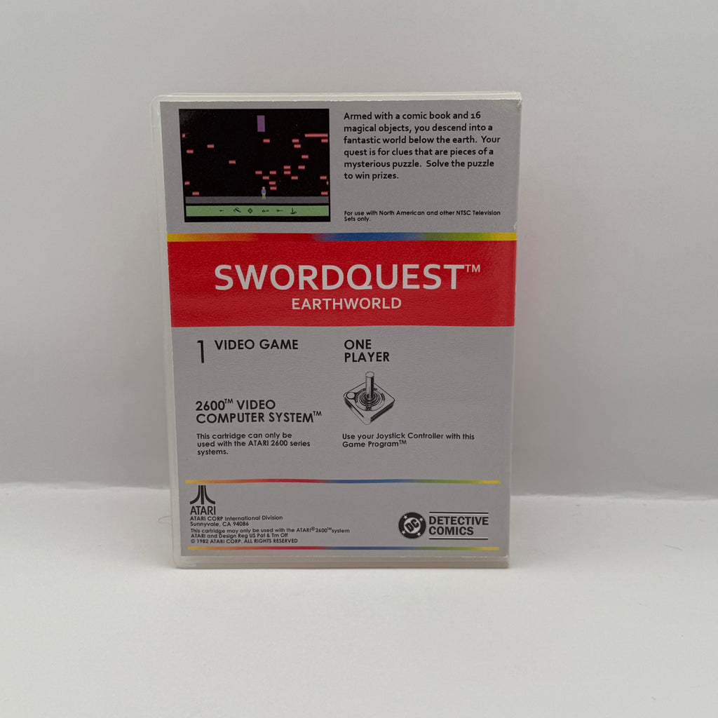 Swordquest: EarthWorld Custom Game Case - Atari 2600 (Case Only, No Game)