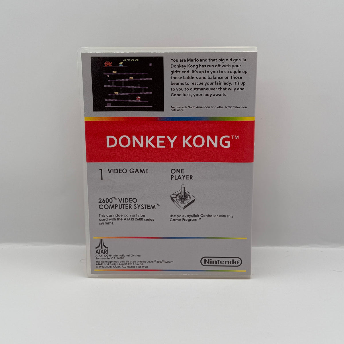 Donkey Kong Custom Game Case - Atari 2600 (Case Only, No Game)