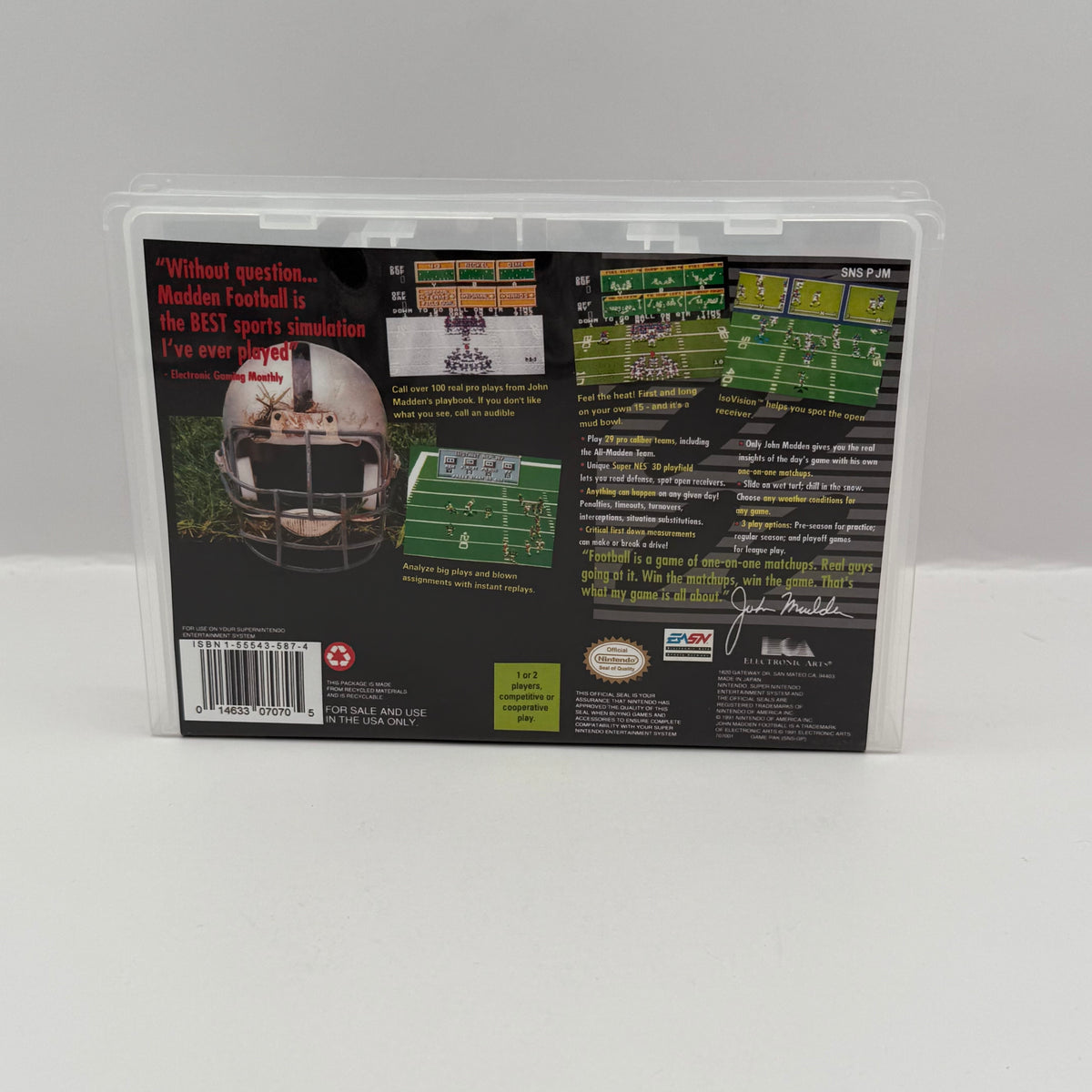 John Madden Football Custom Game Case - SNES (Case Only, No Game)