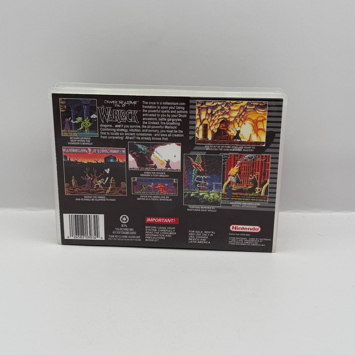 Warlock Custom Game Case - SNES (Case Only, No Game)