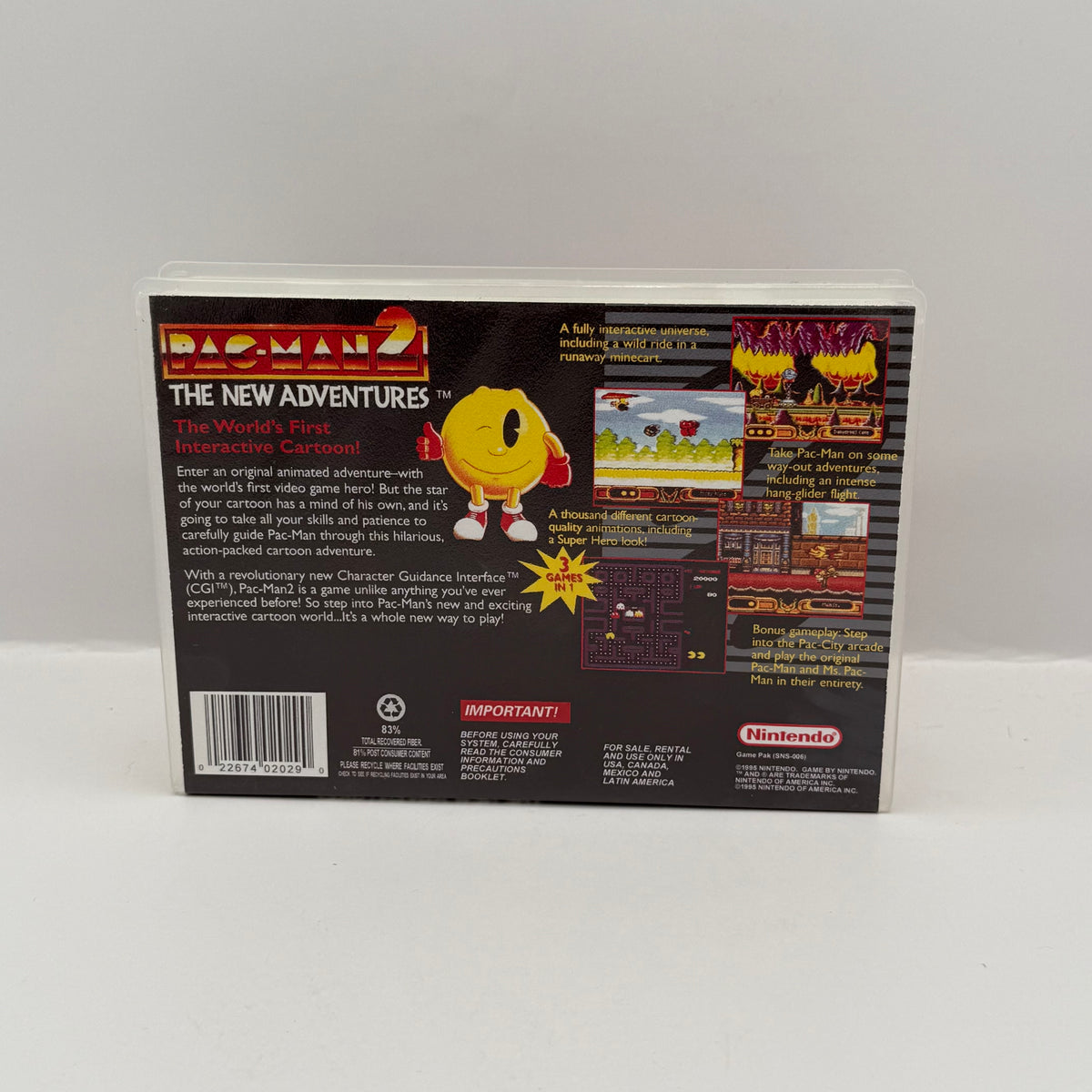 Pac-Man 2: The New Adventures Custom Game Case - SNES (Case Only, No Game)