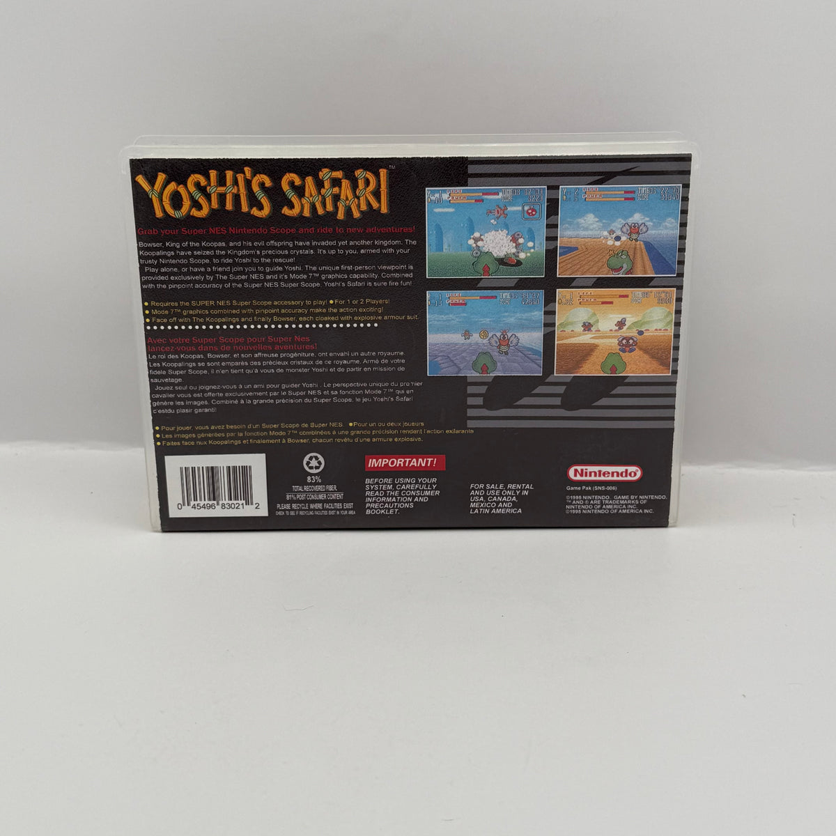 Yoshi's Safari Custom Game Case - SNES (Case Only, No Game)