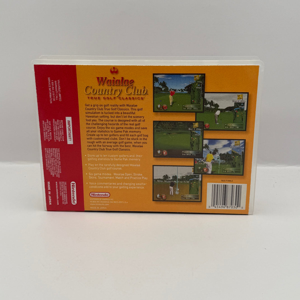 Waialae Country Club: True Golf Classics Custom Game Case - Nintendo 64 (Case Only, No Game)