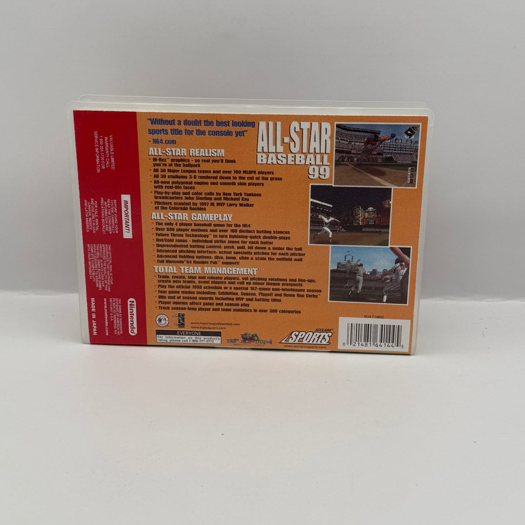 All-Star Baseball 99 Custom Game Case - Nintendo 64 (Case Only, No Game)