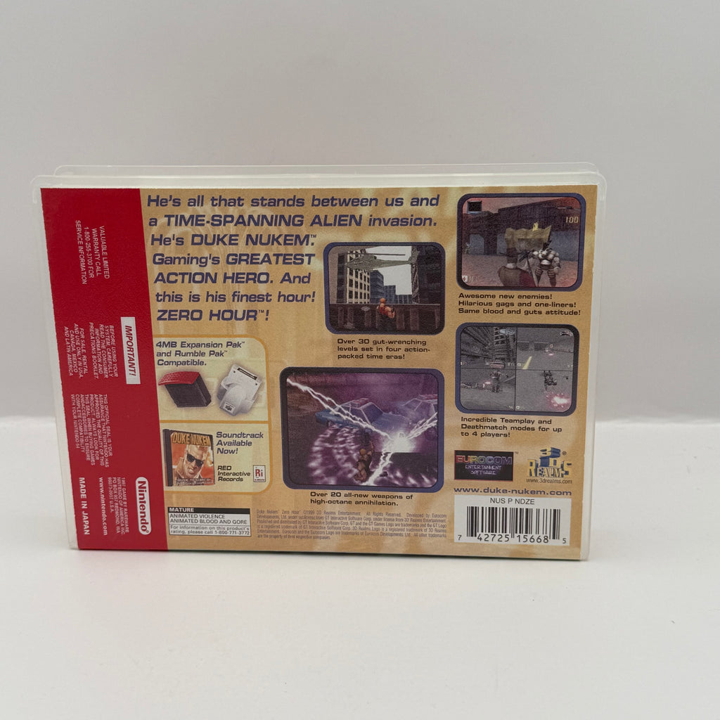 Duke Nukem: Zero Hour Custom Game Case - Nintendo 64 (Case Only, No Game)