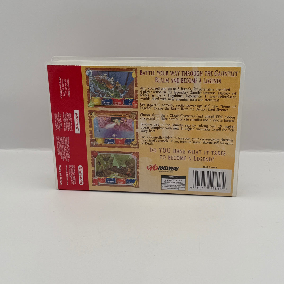 Gauntlet Legends Custom Game Case - Nintendo 64 (Case Only, No Game)