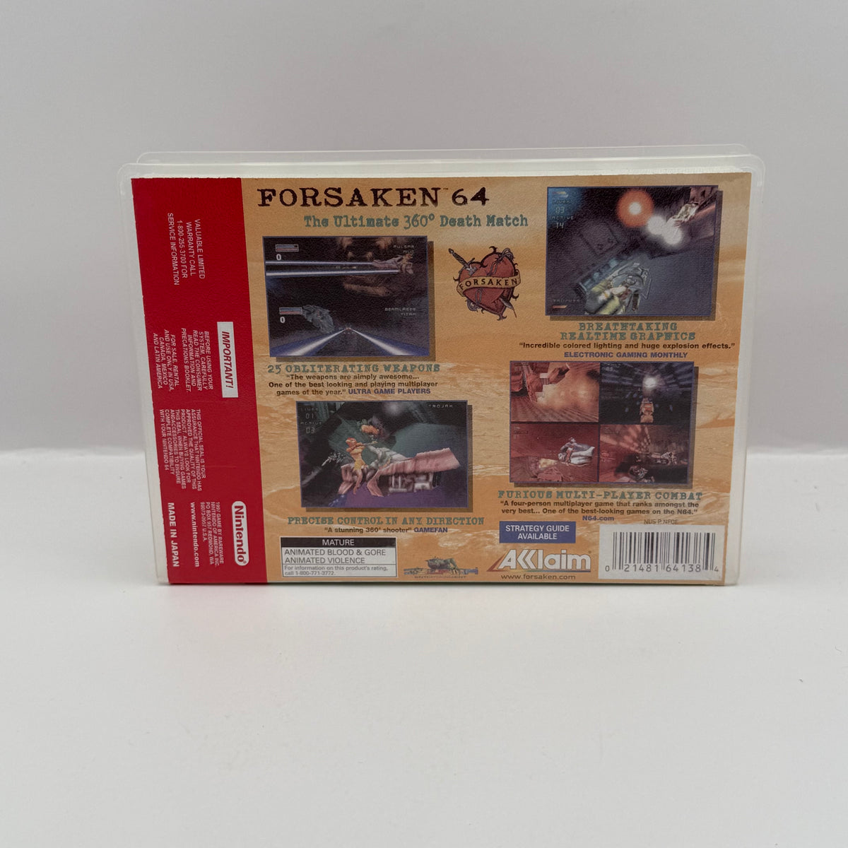 Forsaken 64 Custom Game Case - Nintendo 64 (Case Only, No Game)