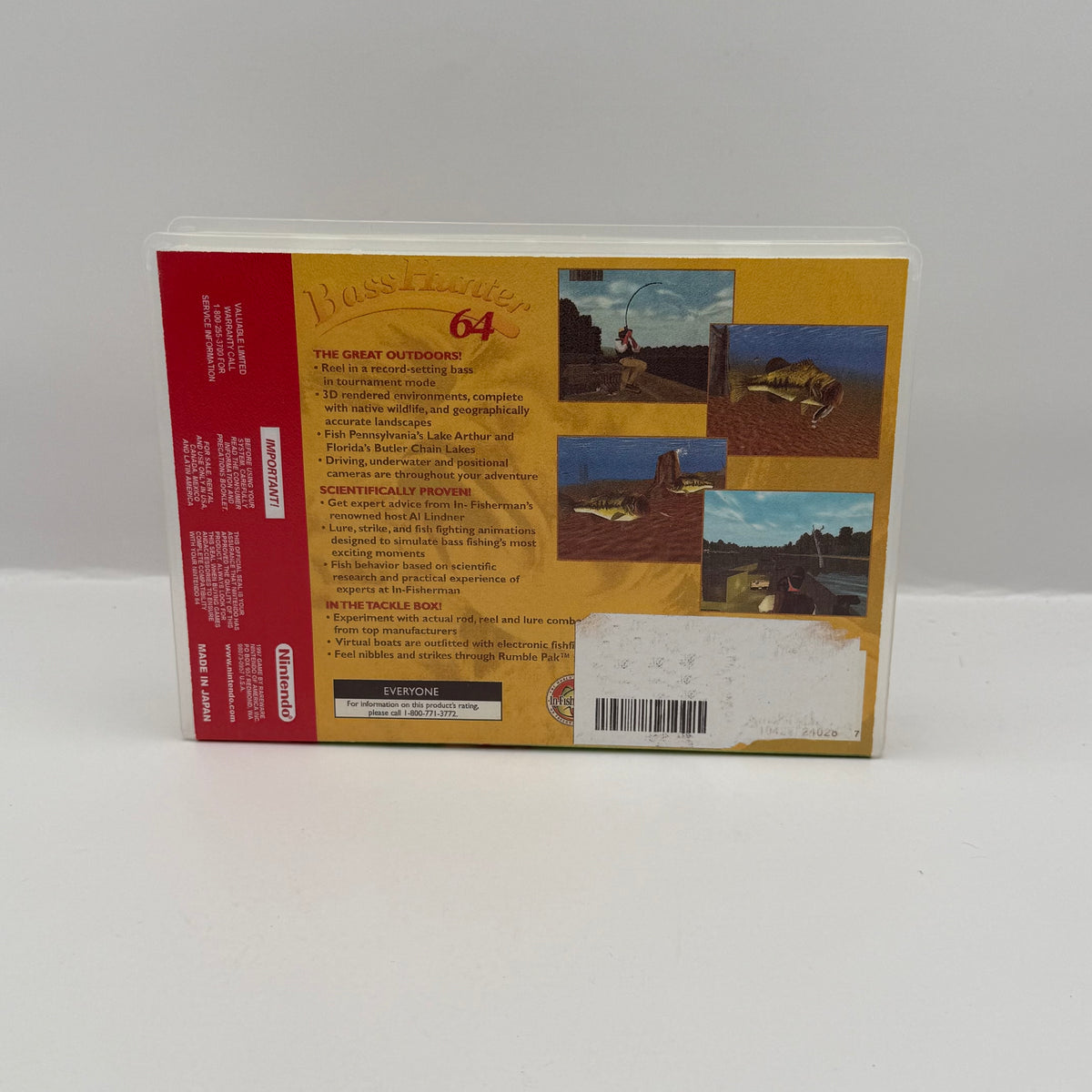 Bass Hunter 64 Custom Game Case - Nintendo 64 (Case Only, No Game)